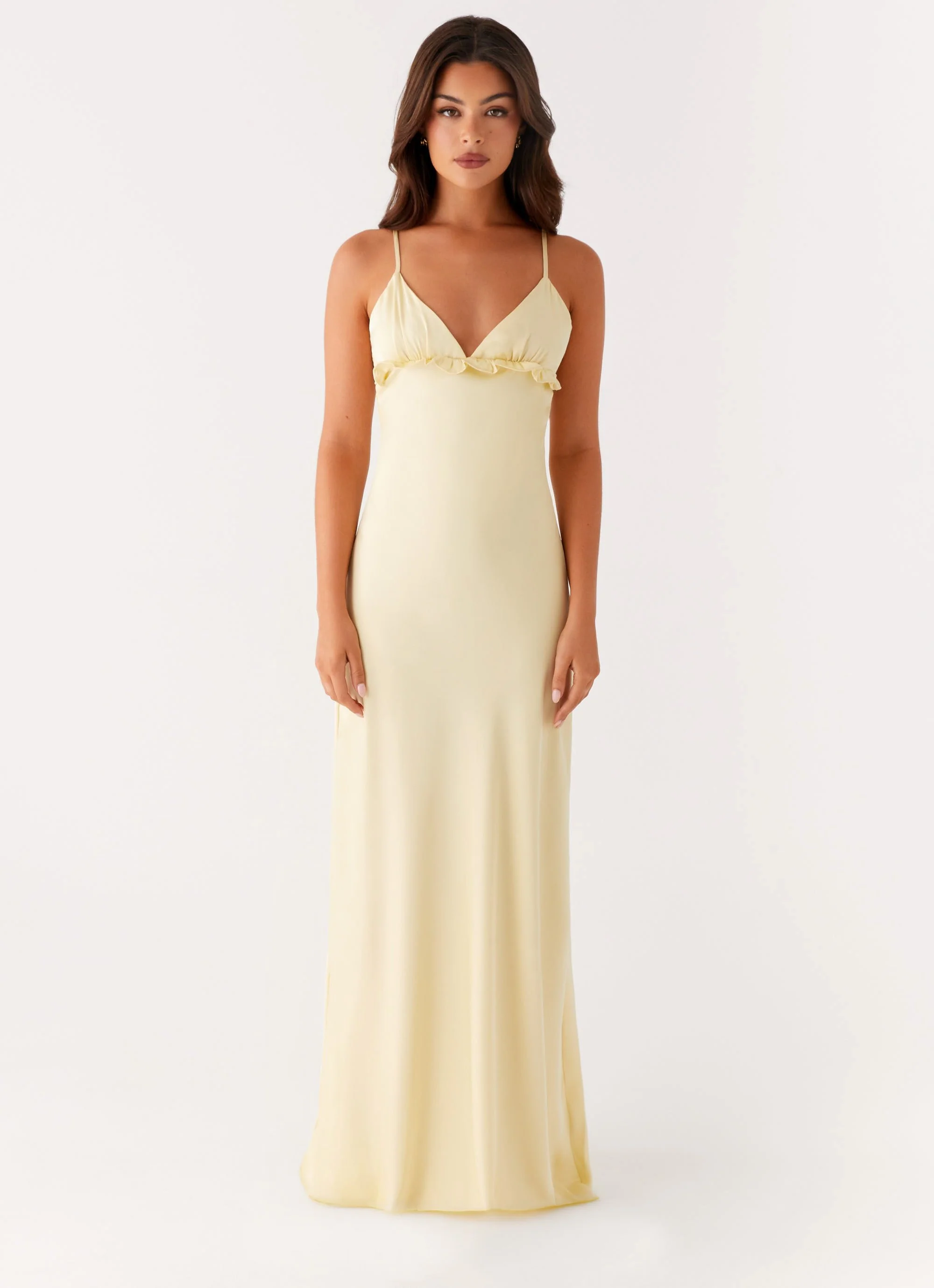 Elona Maxi Dress - Baby Yellow - Image 2
