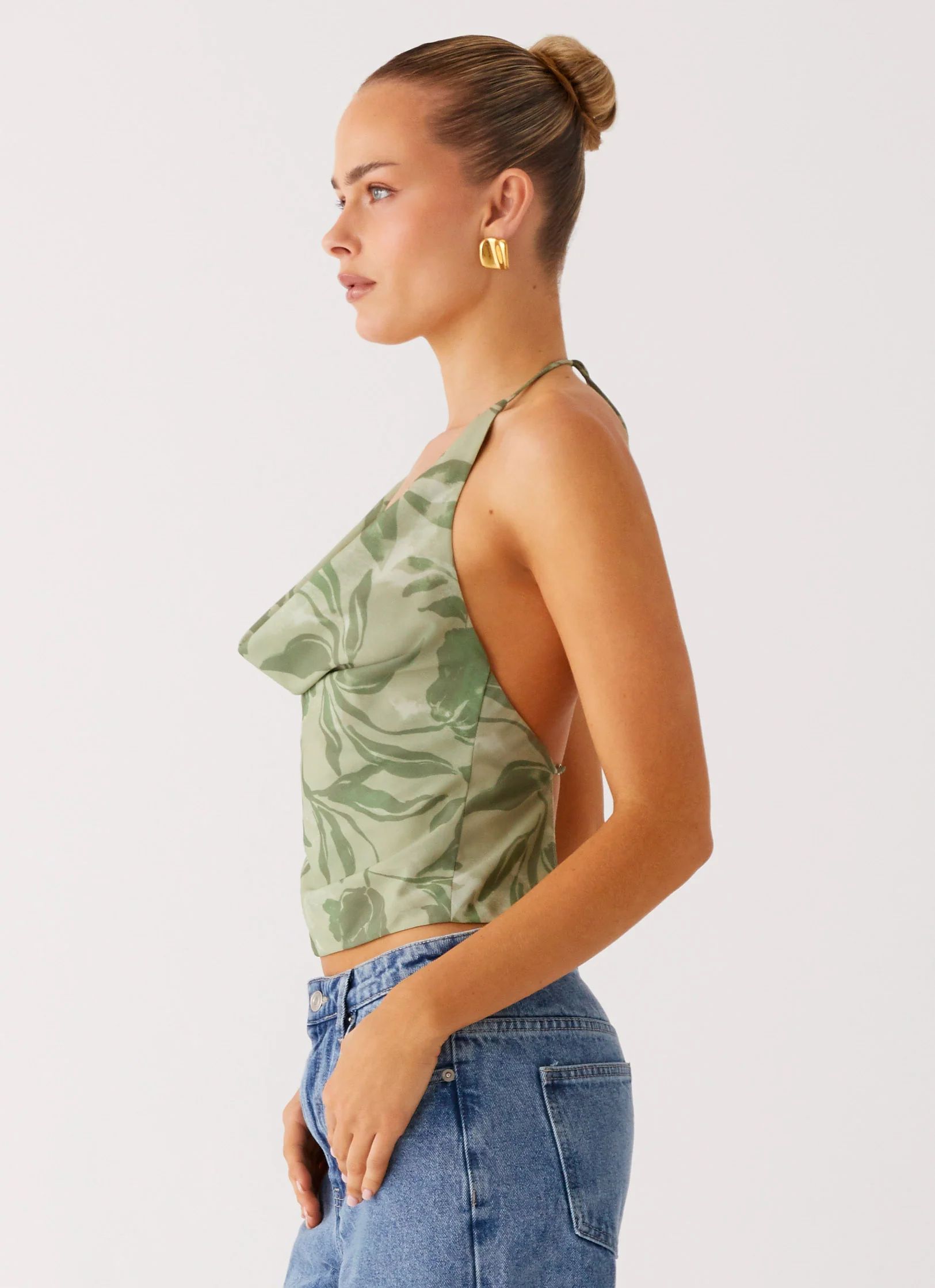 Elspeth Cowl Top - Jade Fern - Image 3