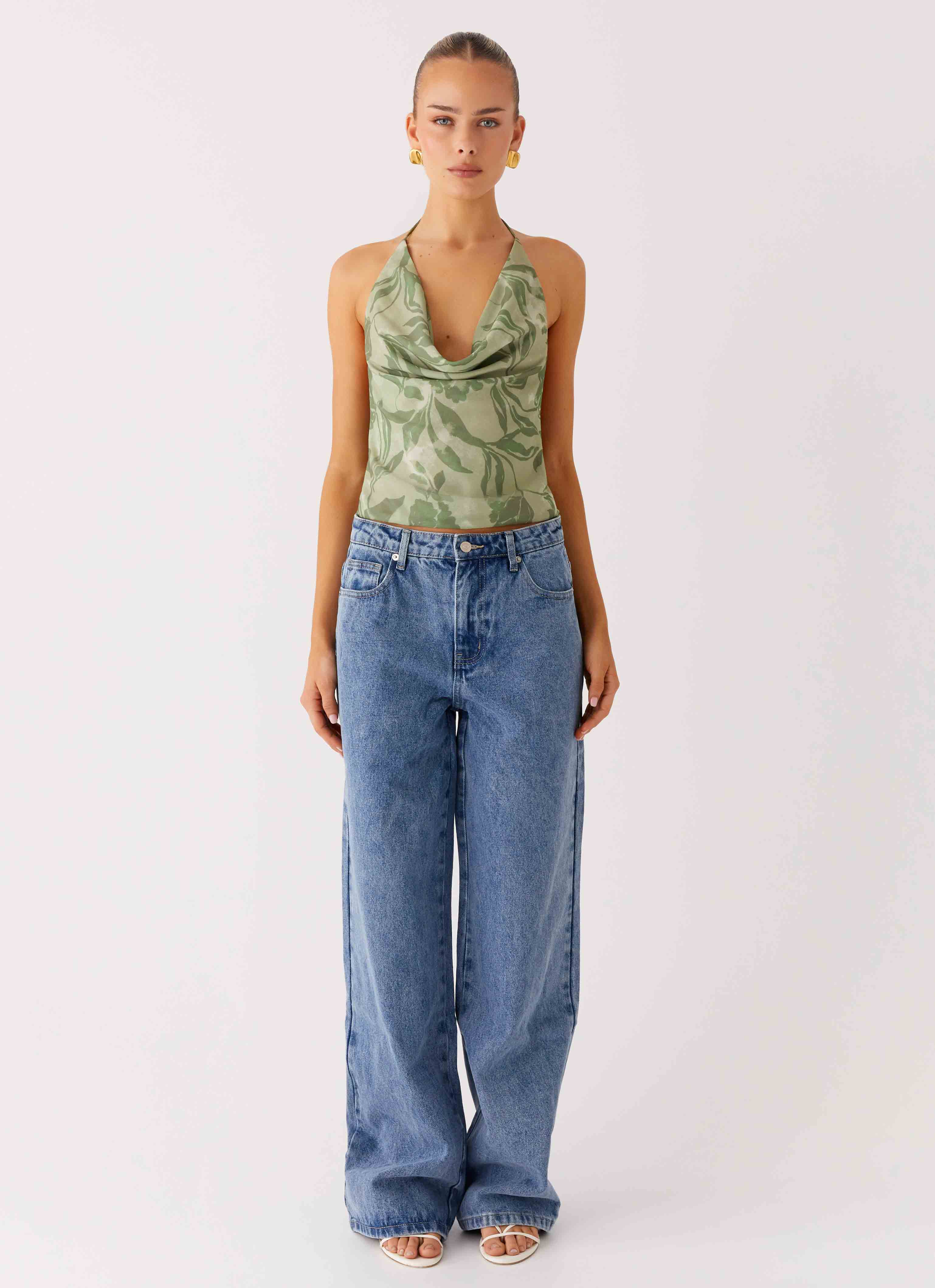 Elspeth Cowl Top - Jade Fern - Image 4