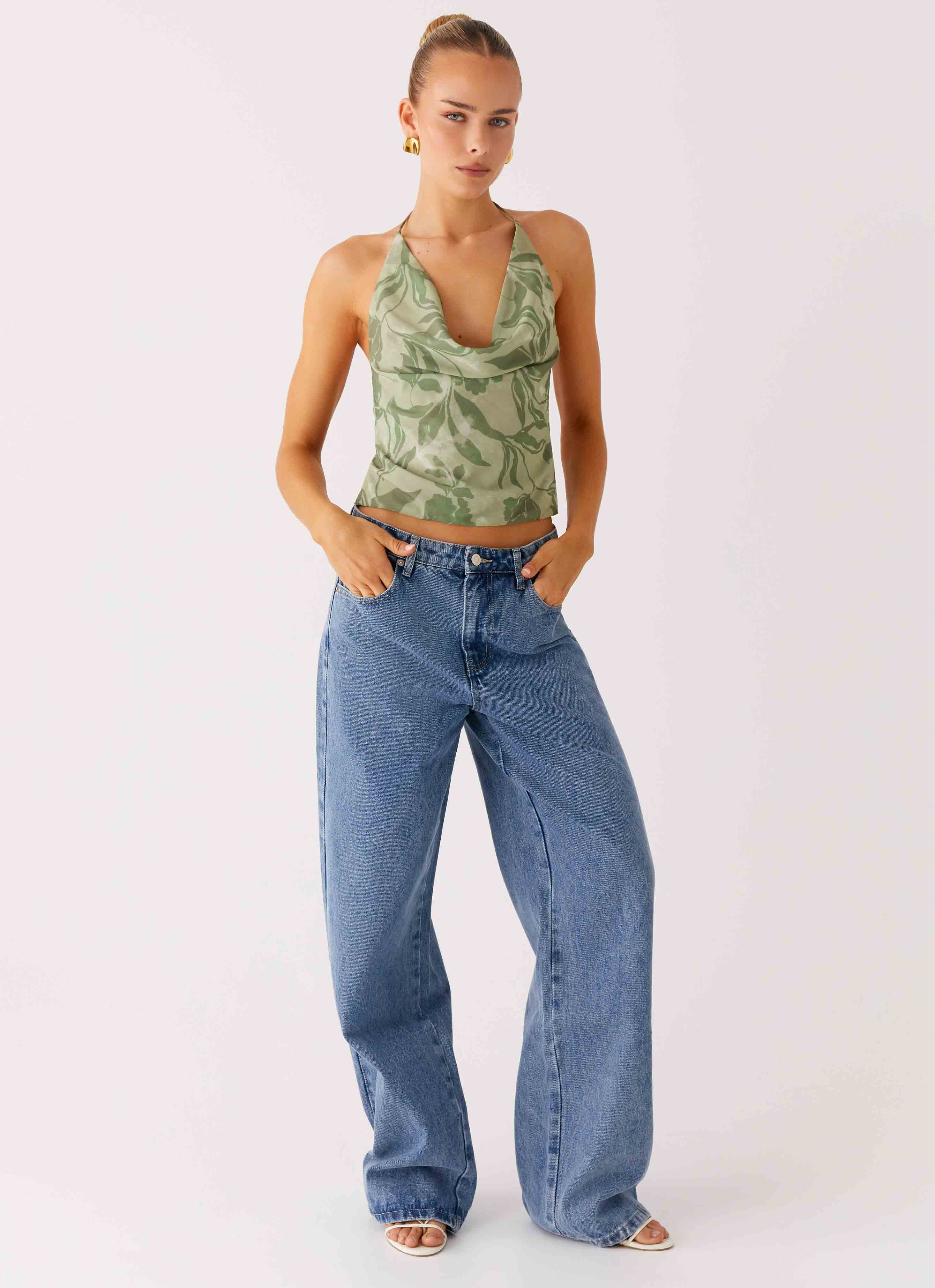 Elspeth Cowl Top - Jade Fern - Image 5