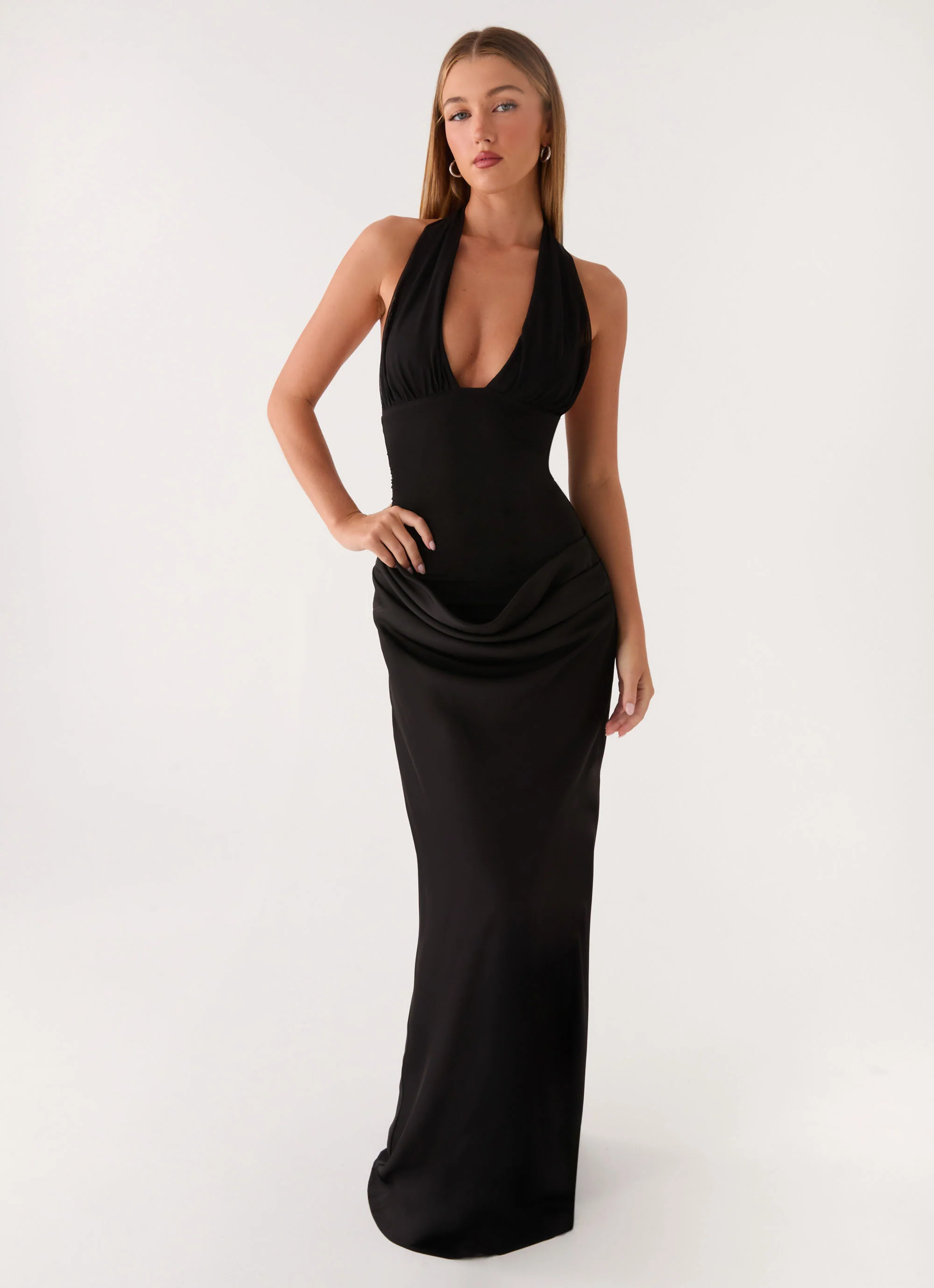 Emaretta Halter Maxi Dress - Black - Image 3