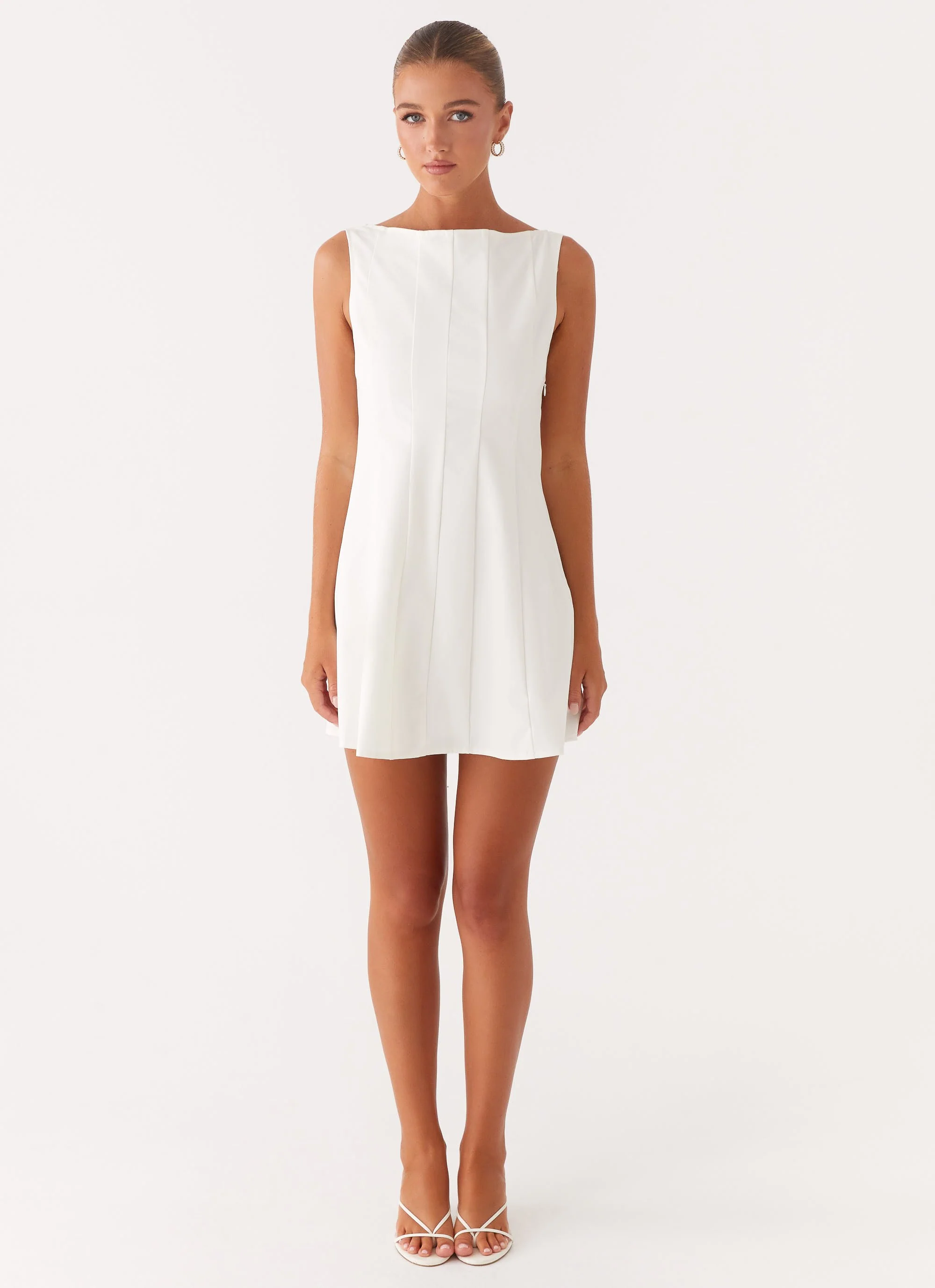 Emelie Mini Dress - White - Image 2