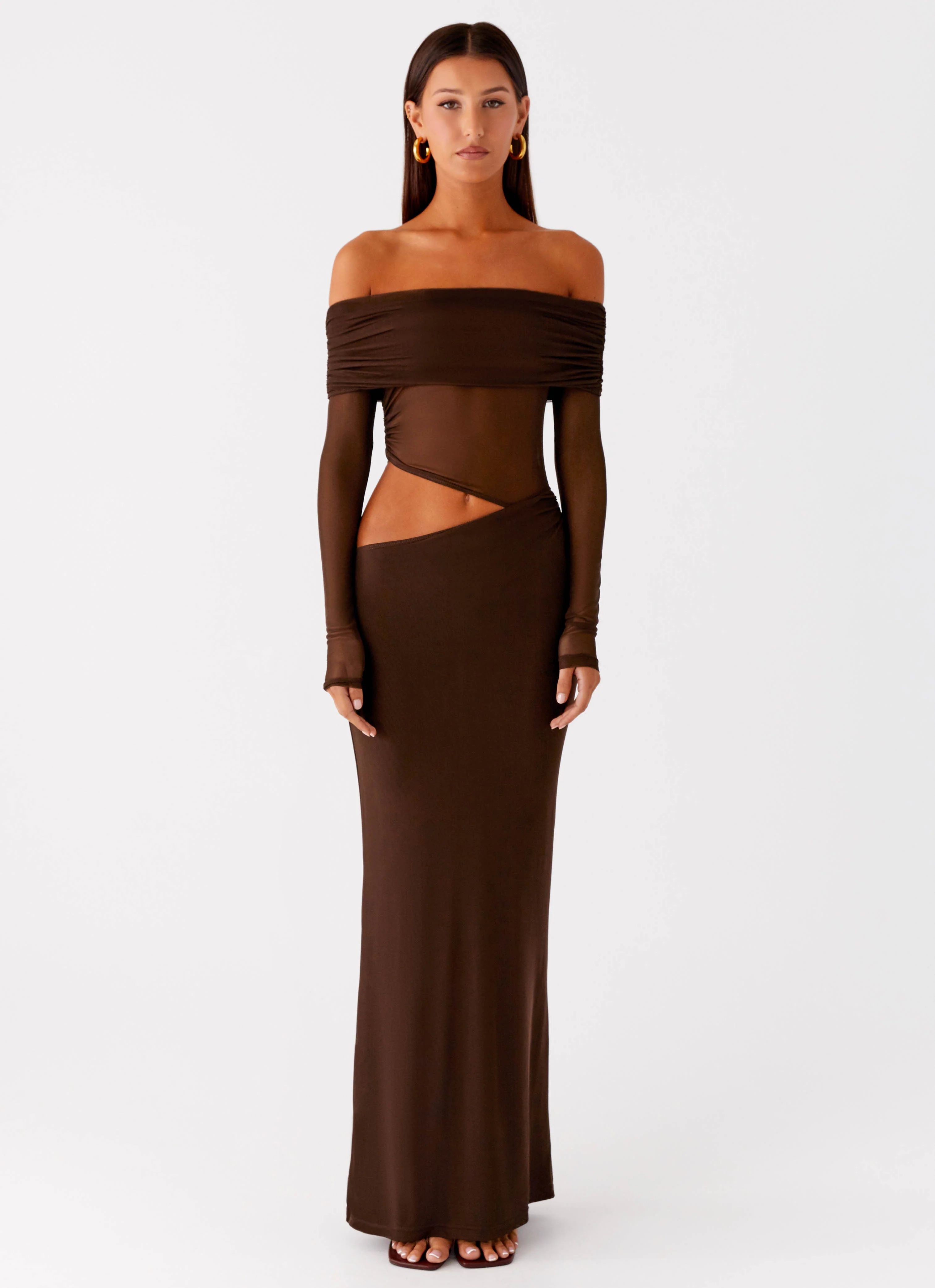 Emery Maxi Dress - Chocolate - Image 2