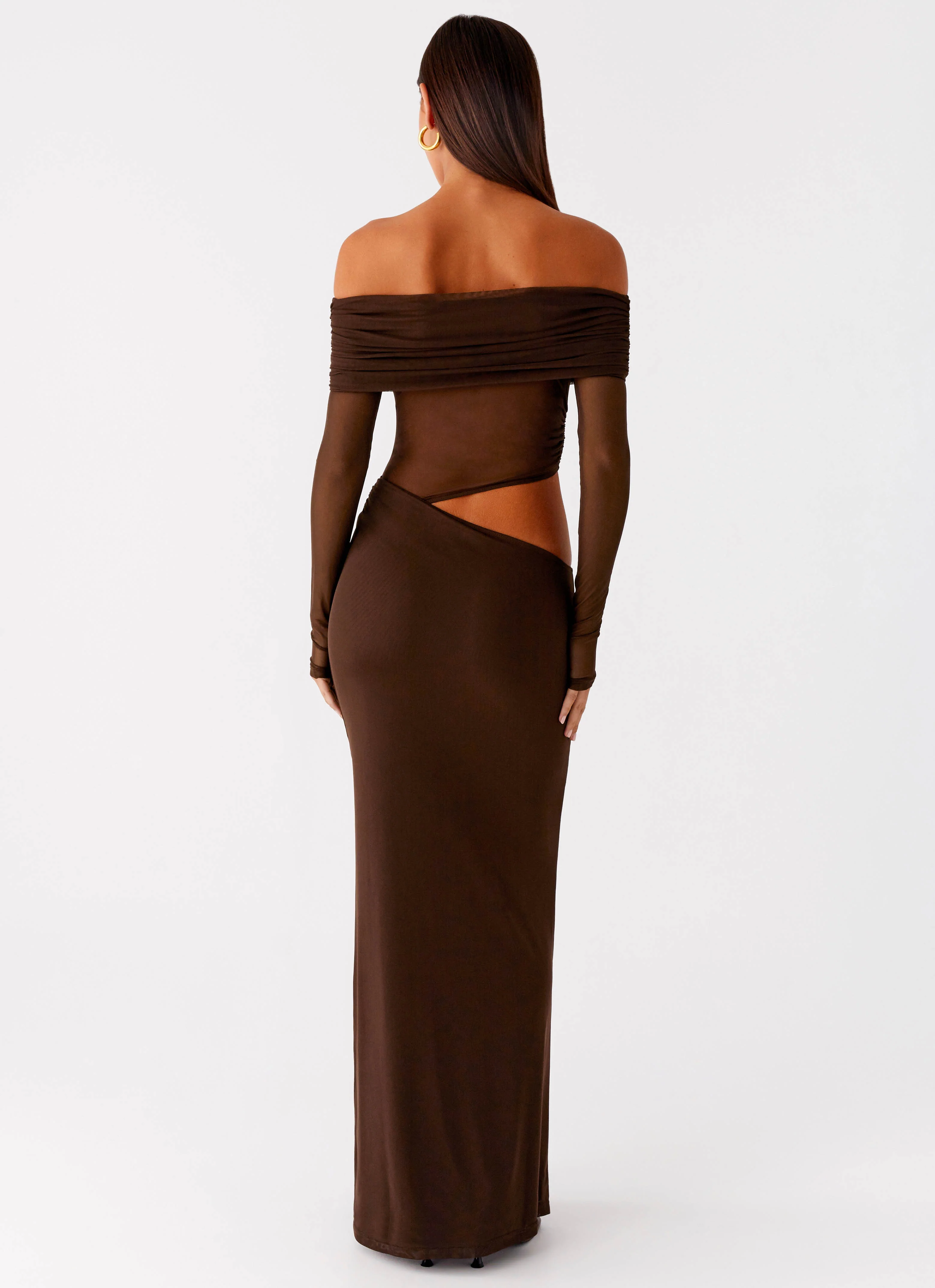 Emery Maxi Dress - Chocolate - Image 4