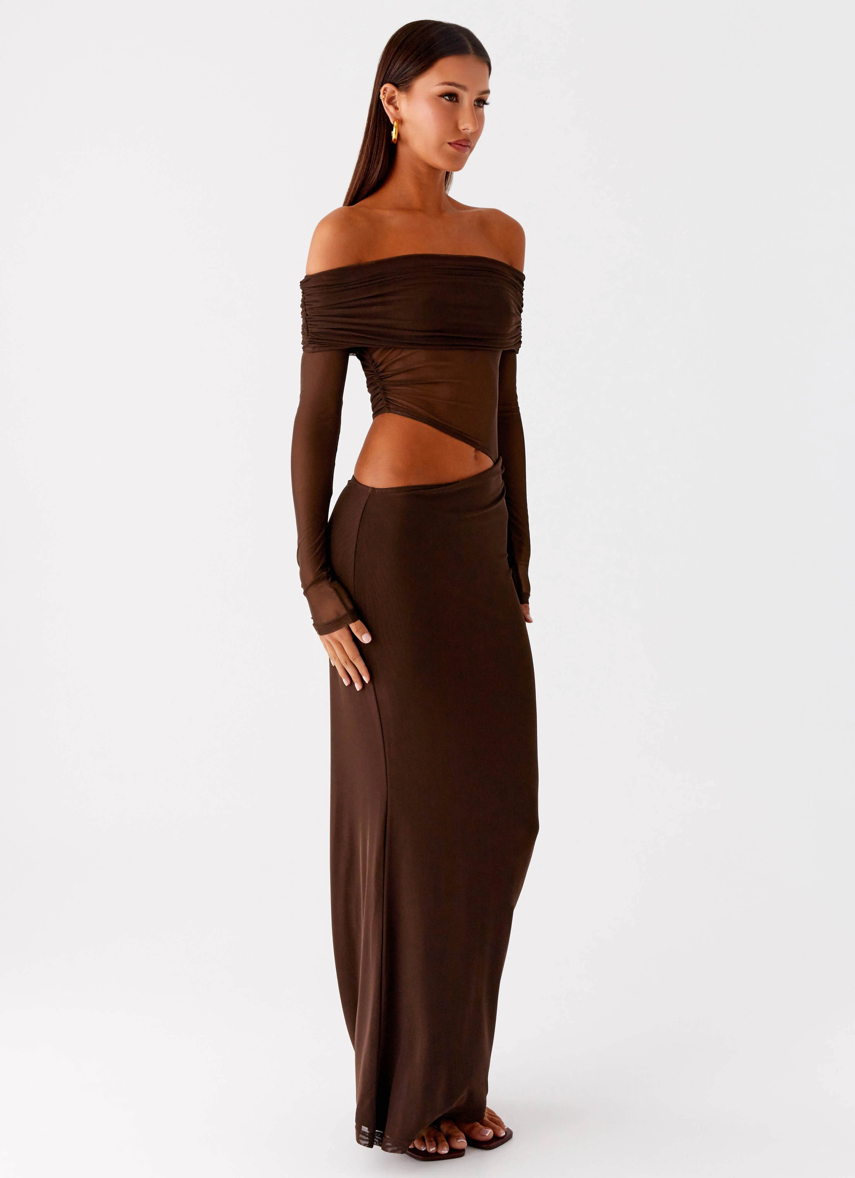Emery Maxi Dress - Chocolate - Image 5