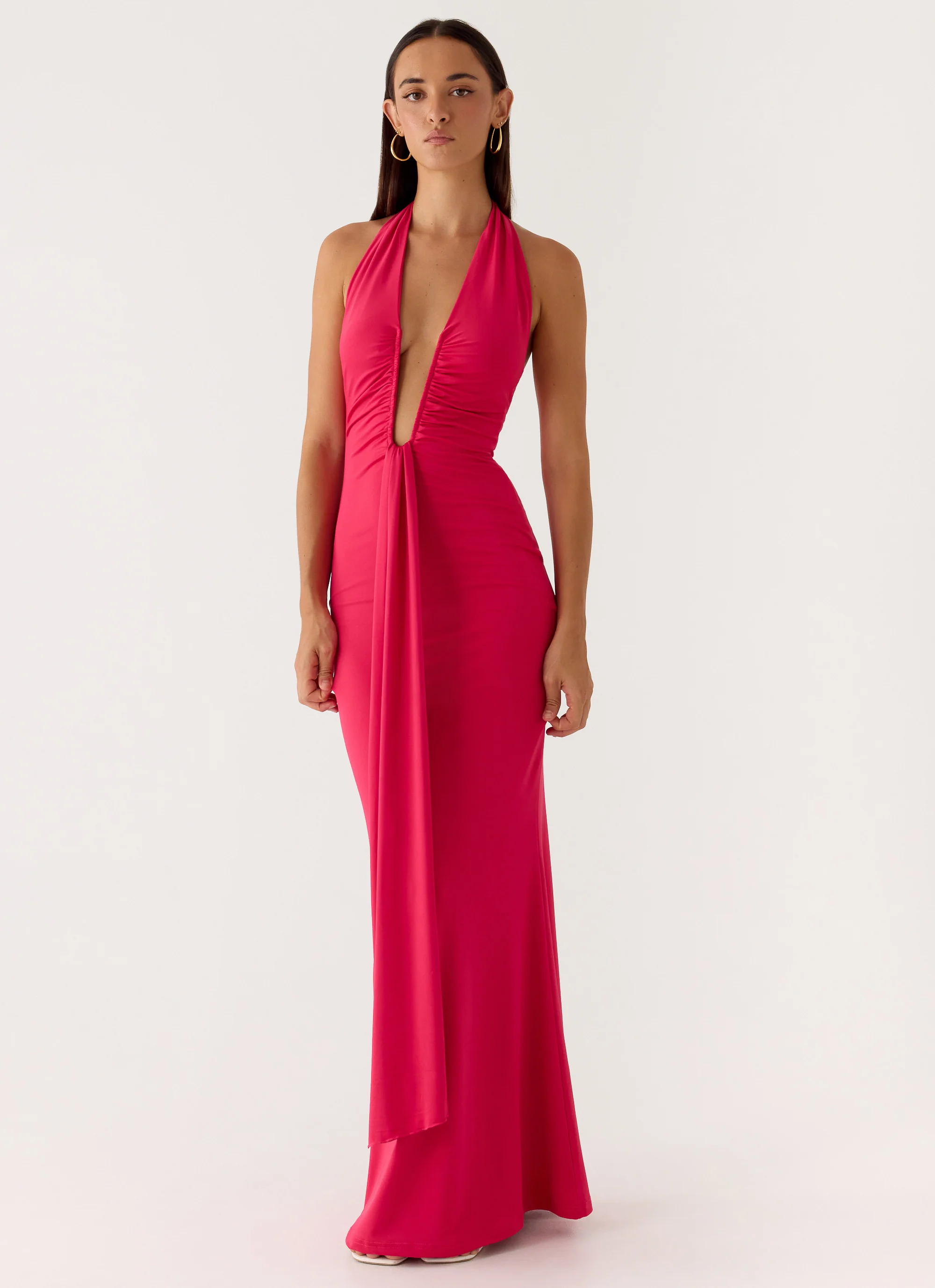 Emiliana Maxi Dress - Red Magenta - Image 4