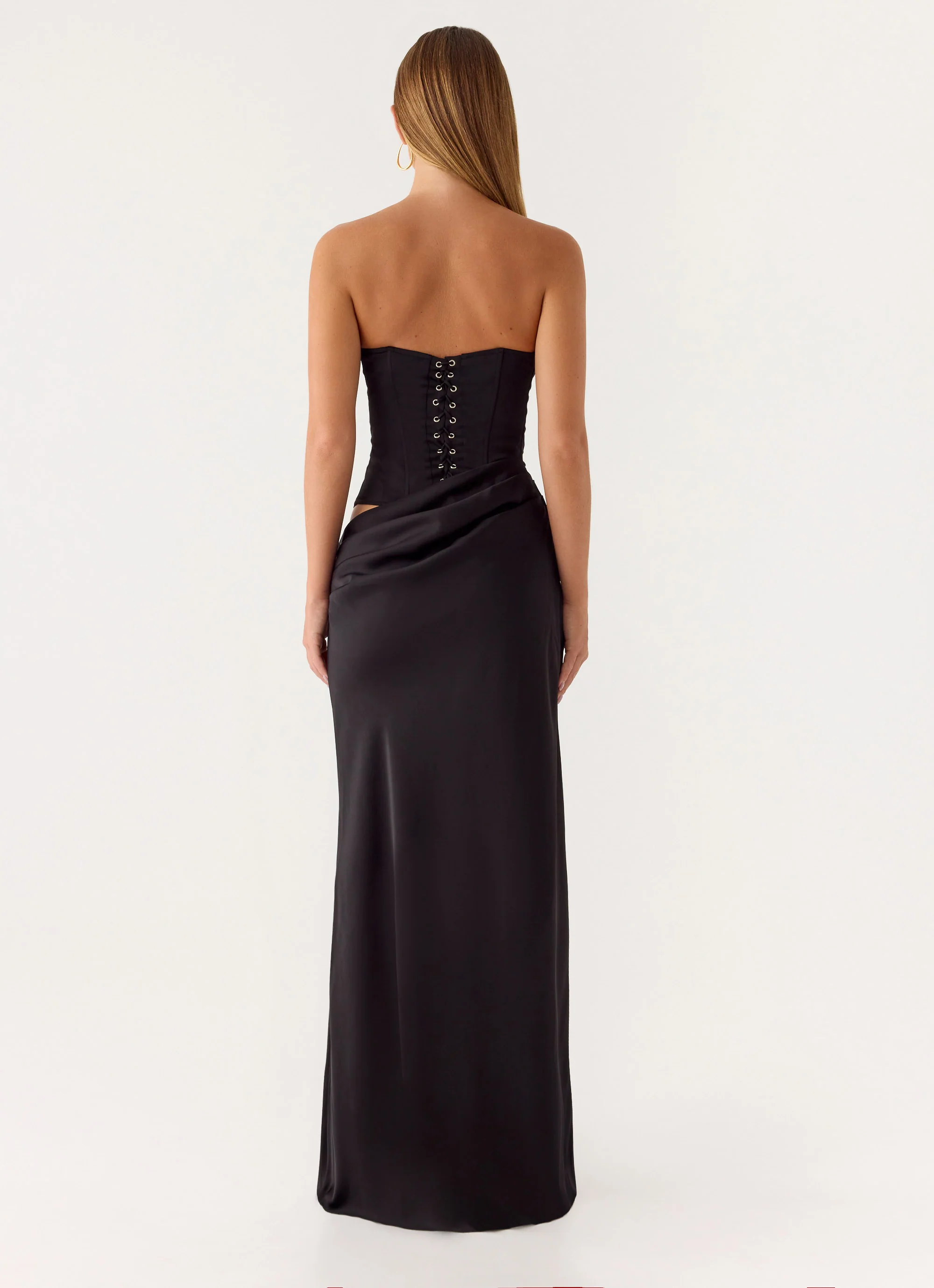 Emory Corset Maxi Dress - Black - Image 3