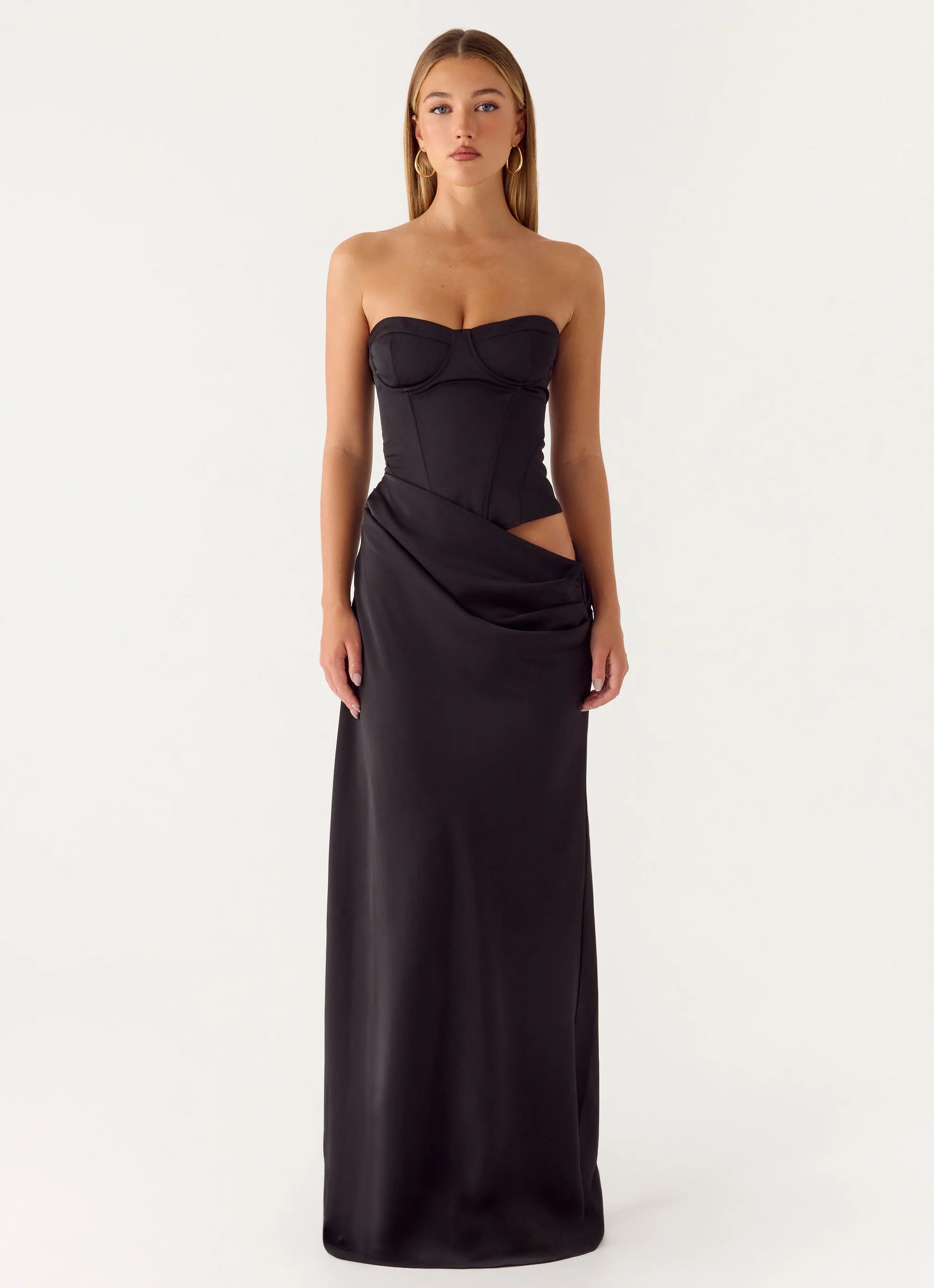 Emory Corset Maxi Dress - Black - Image 4