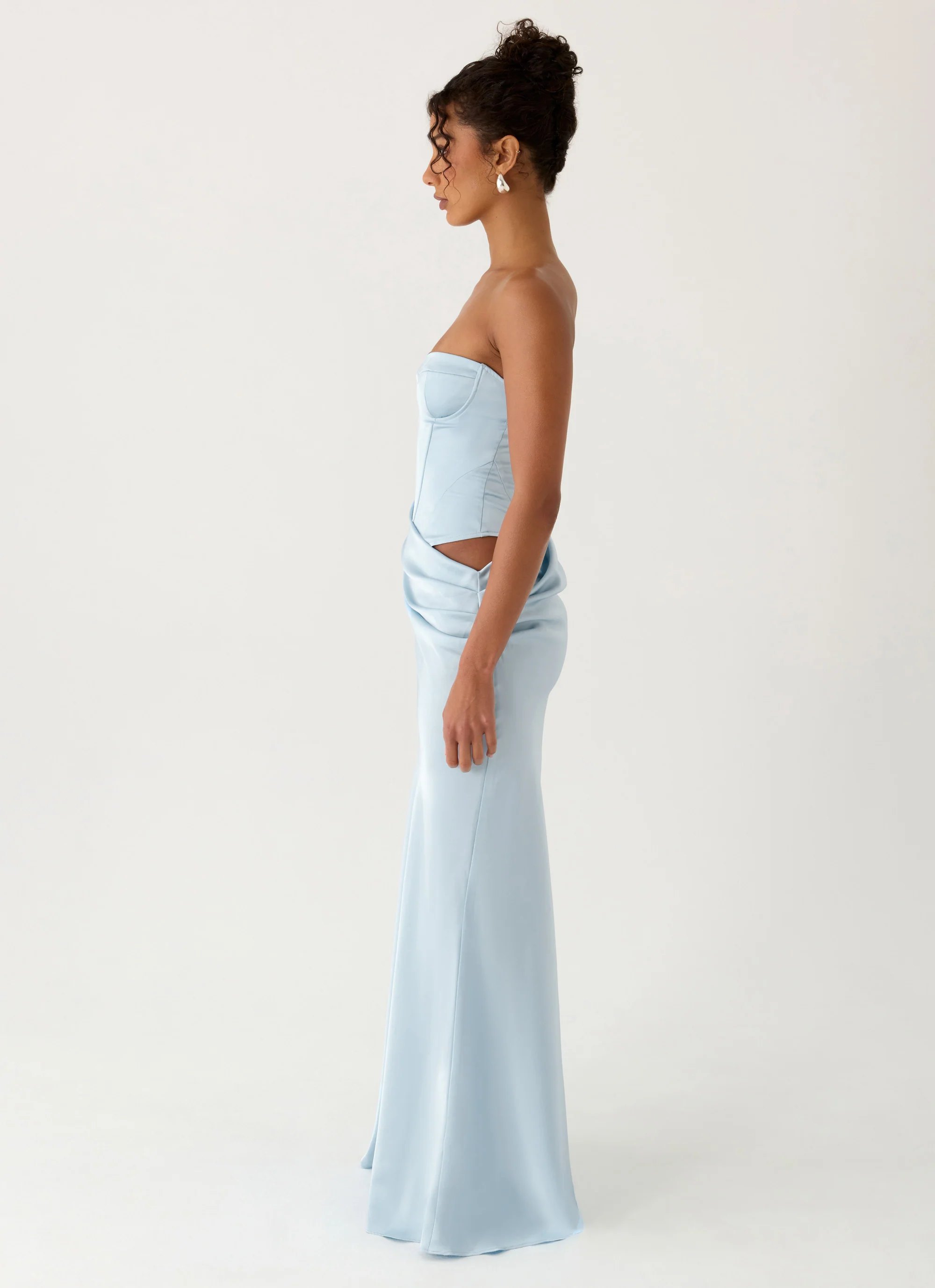 Emory Corset Maxi Dress - Blue - Image 3