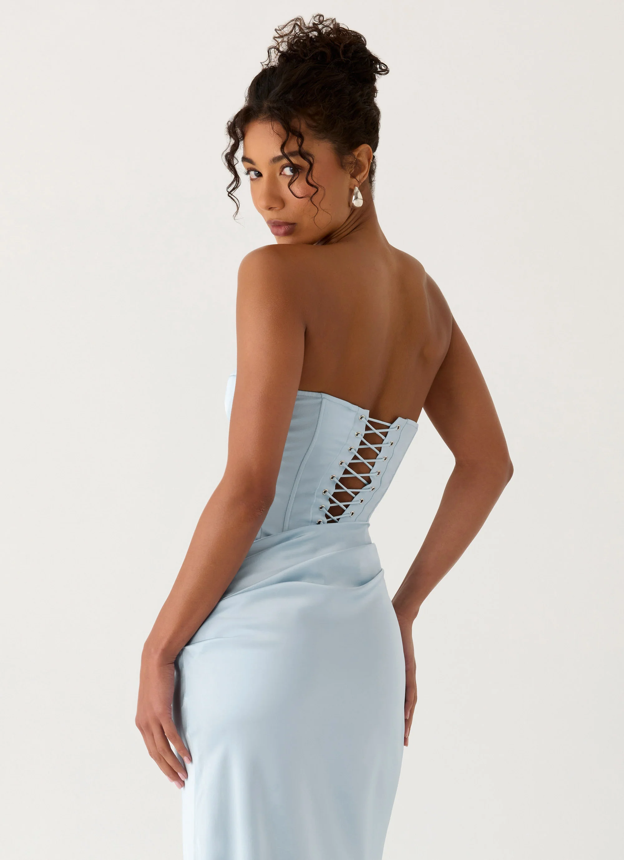Emory Corset Maxi Dress - Blue - Image 5