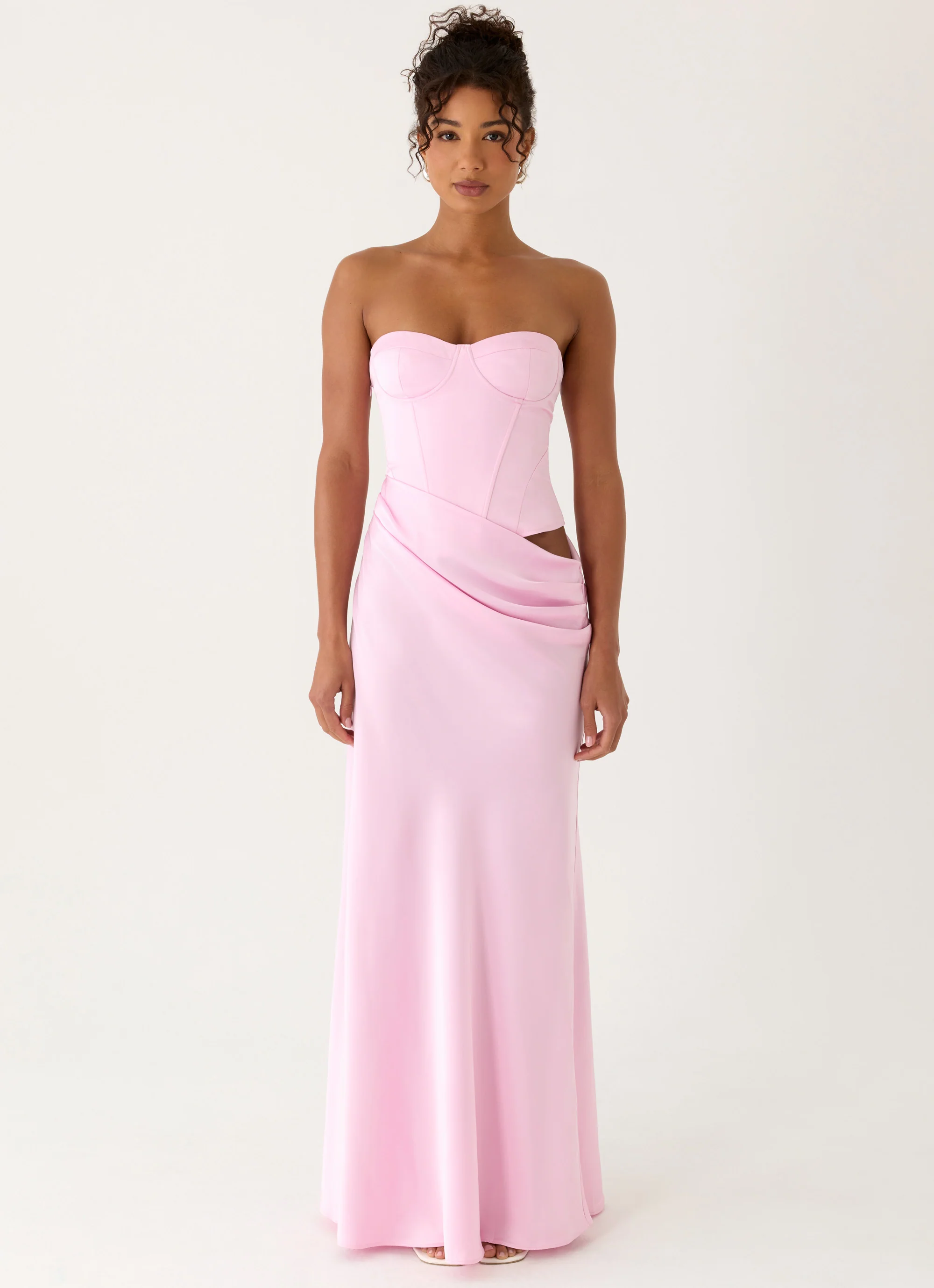Emory Corset Maxi Dress - Pink - Image 3