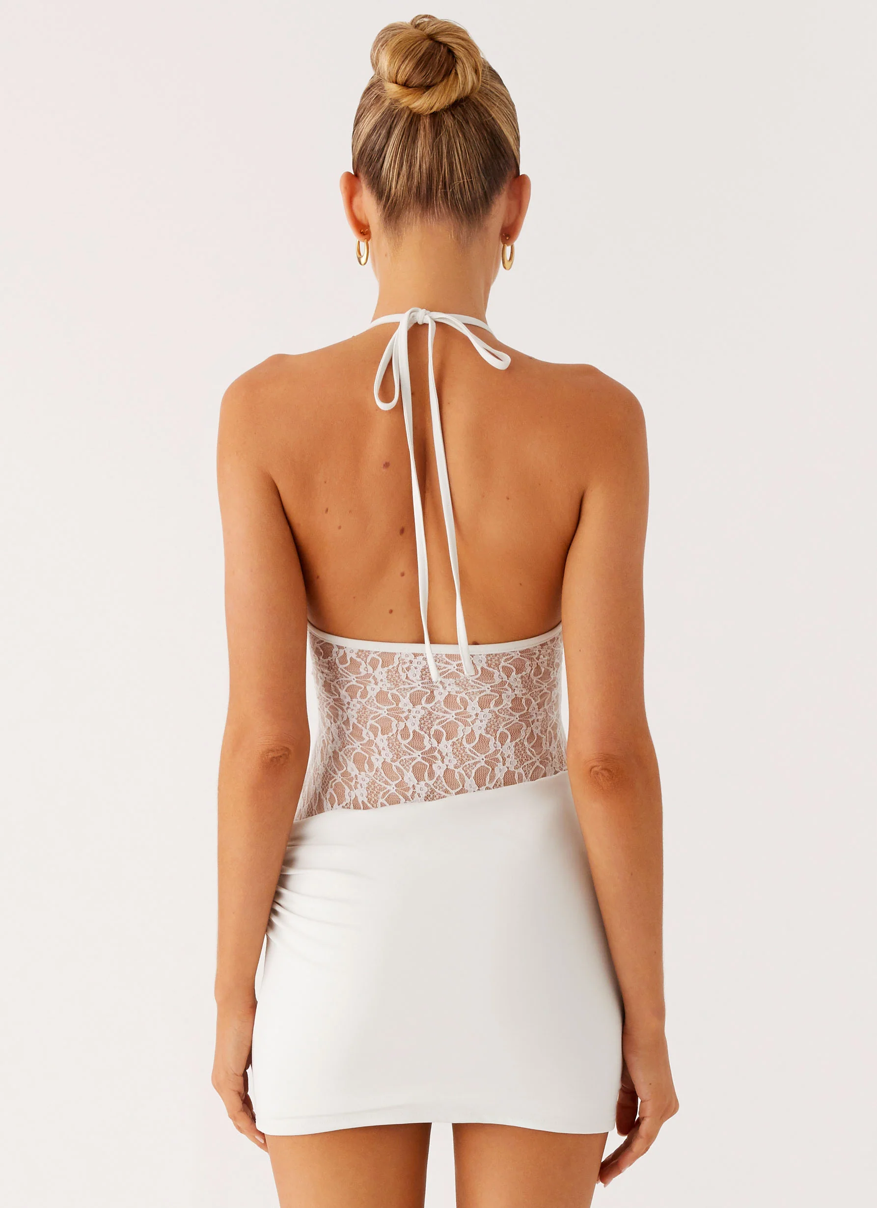 Enchant Lace Mini Dress - Ivory - Image 3