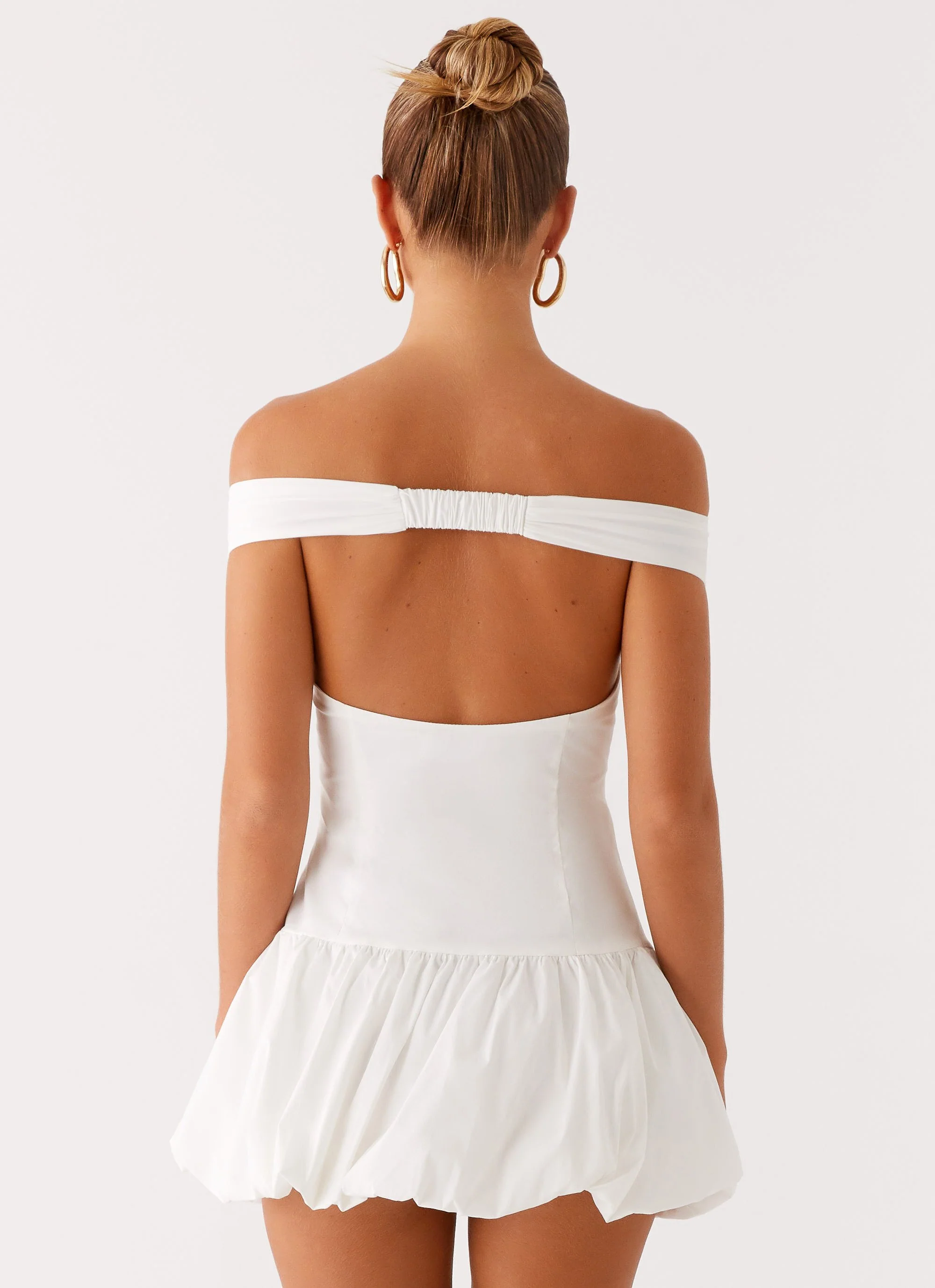 Endless Romance Off Shoulder Mini Dress - White - Image 4