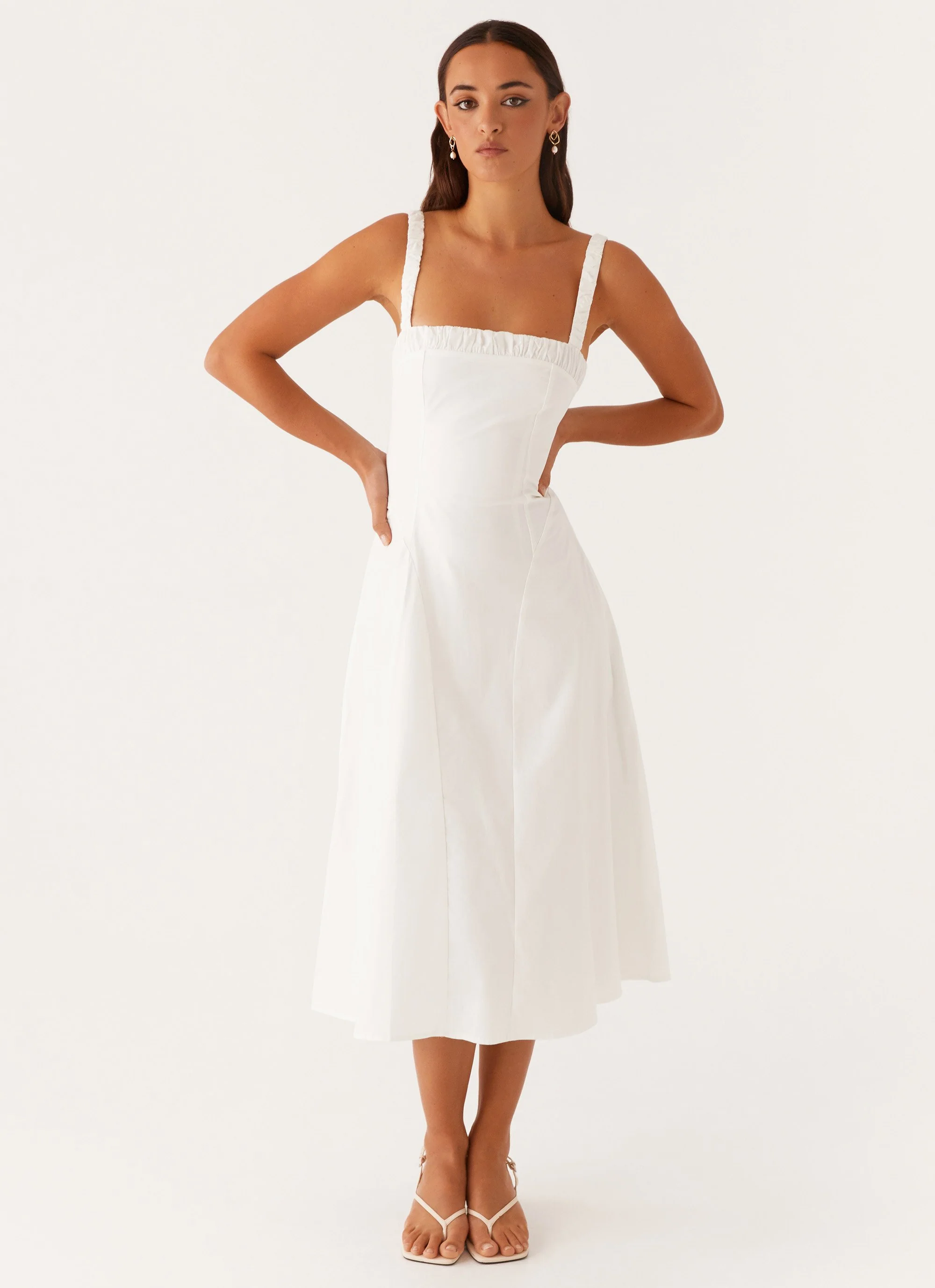 Enola Midi Dress - White - Image 6