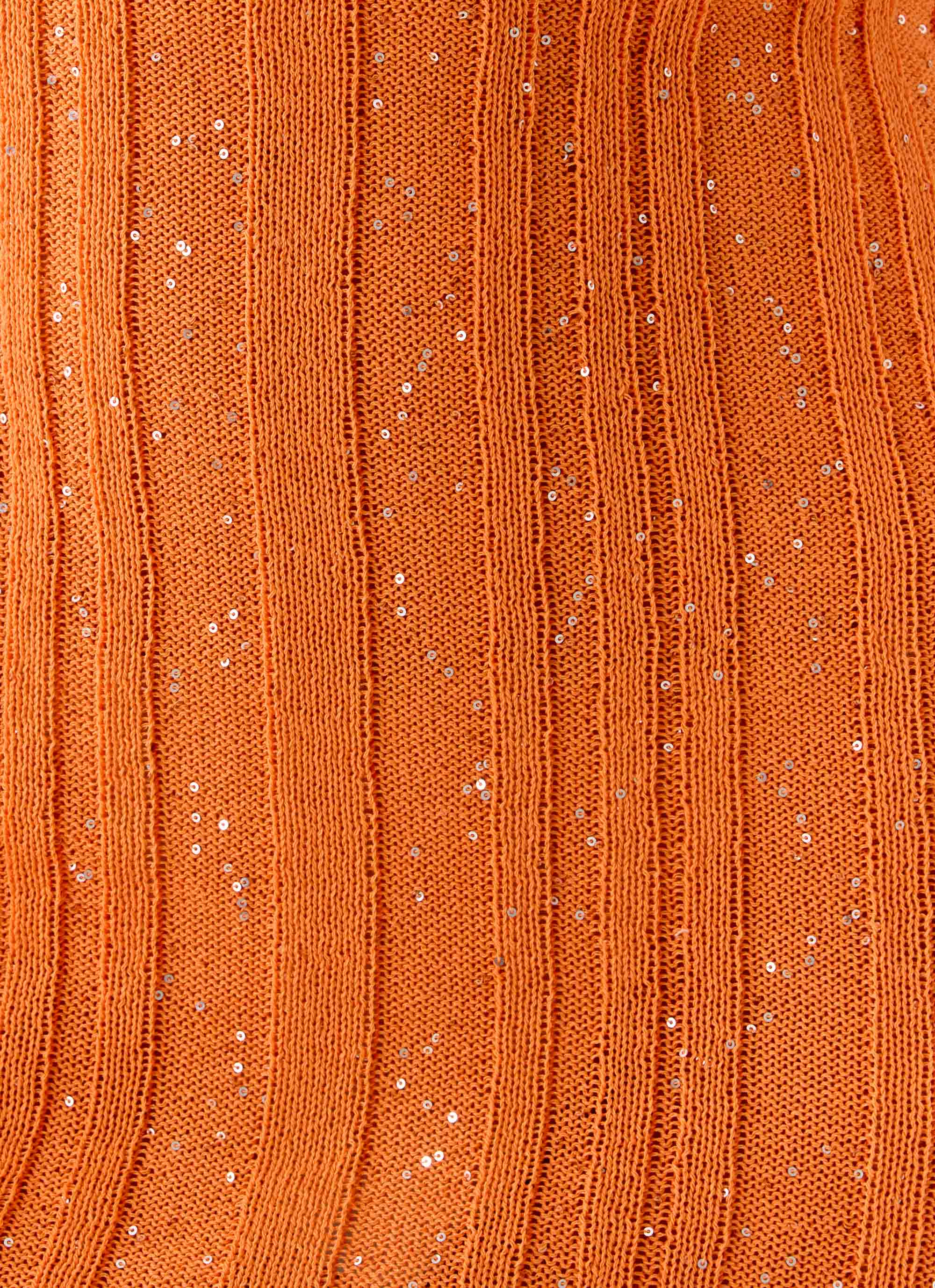 Estrella Long Sleeve Knit Mini Dress - Orange - Image 8