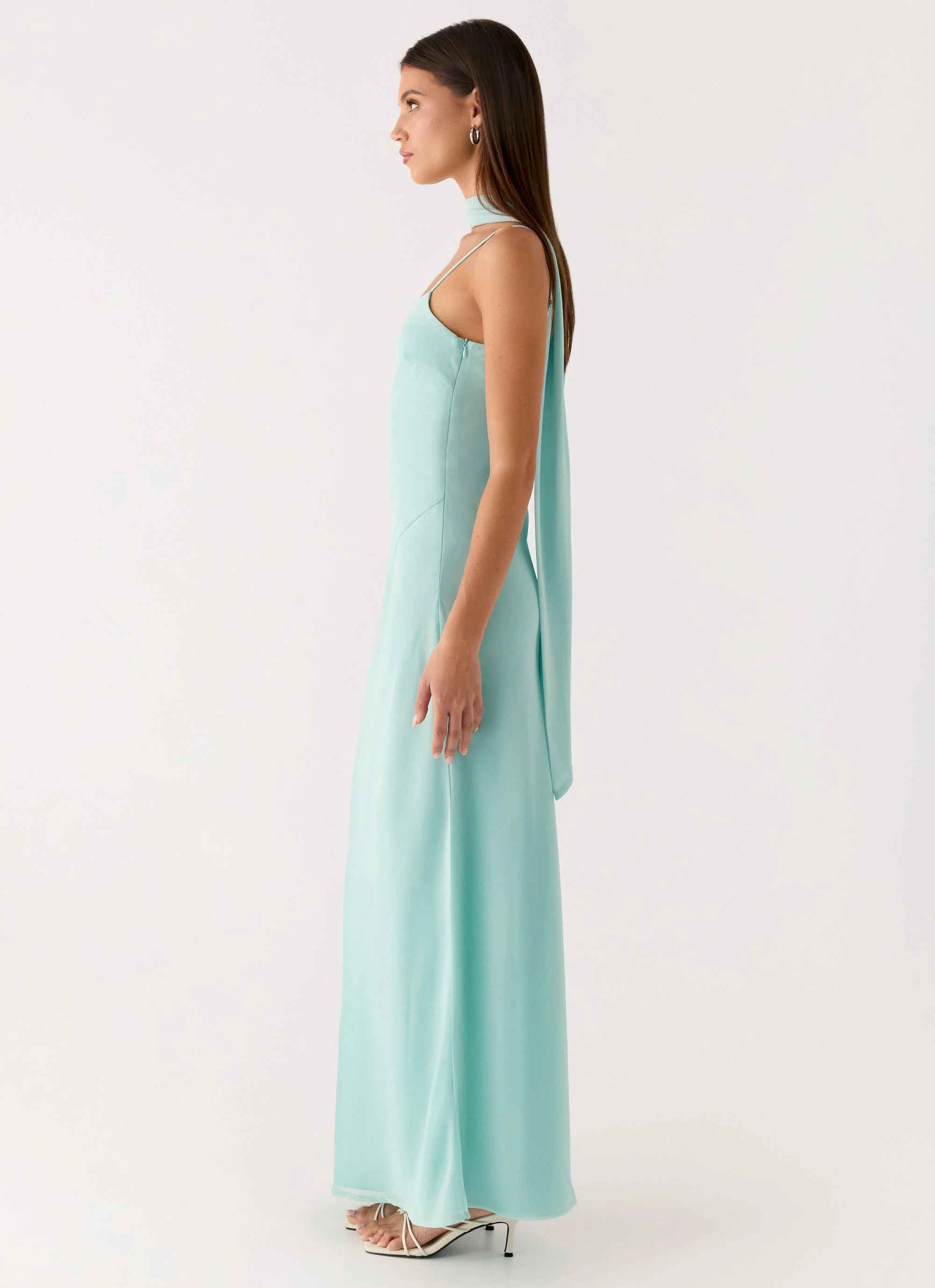 Eternelle Square Neck Maxi Dress - Teal - Image 2
