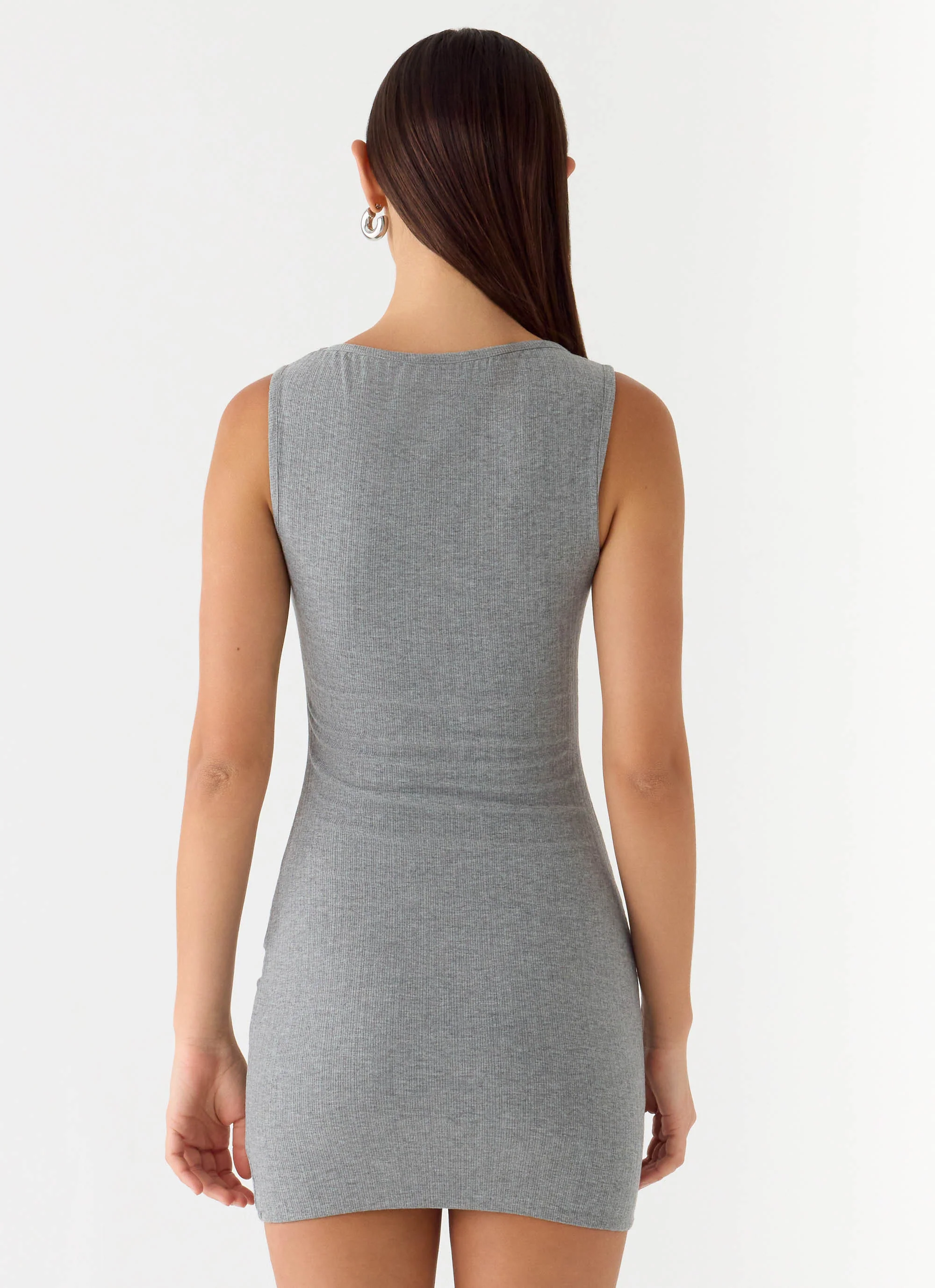 Everly Mini Dress - Grey - Image 5