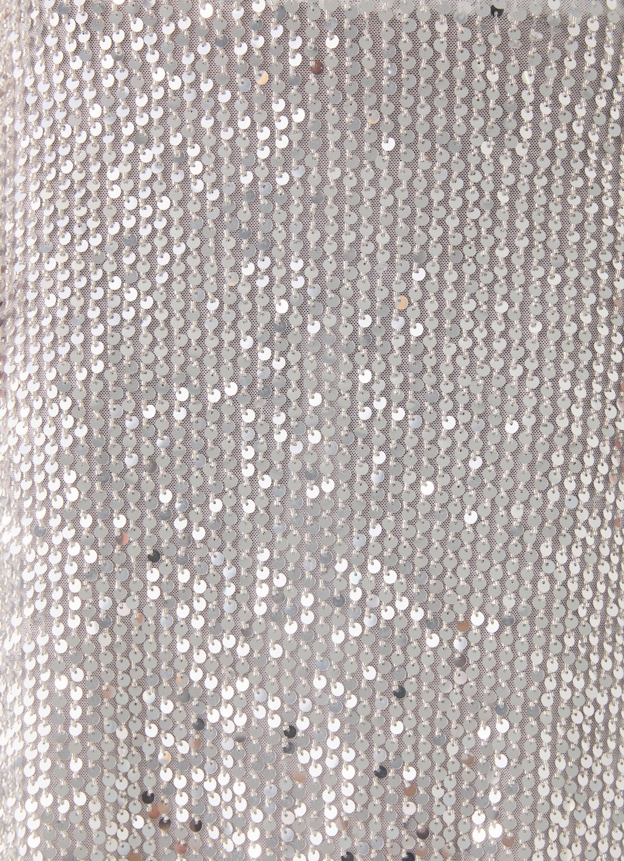 Evodia Sequin Midi Skirt - Silver - Image 6