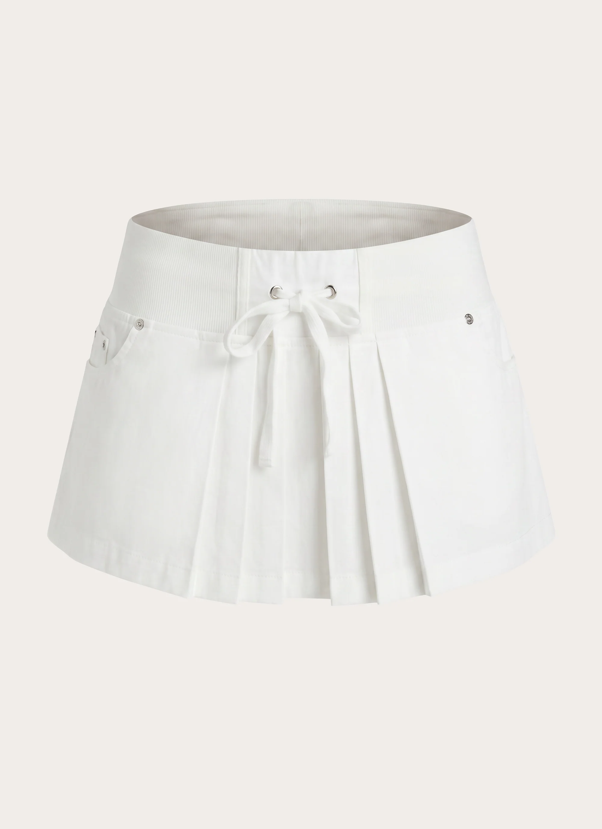 Evrin Cargo Mini Skort - White - Image 2
