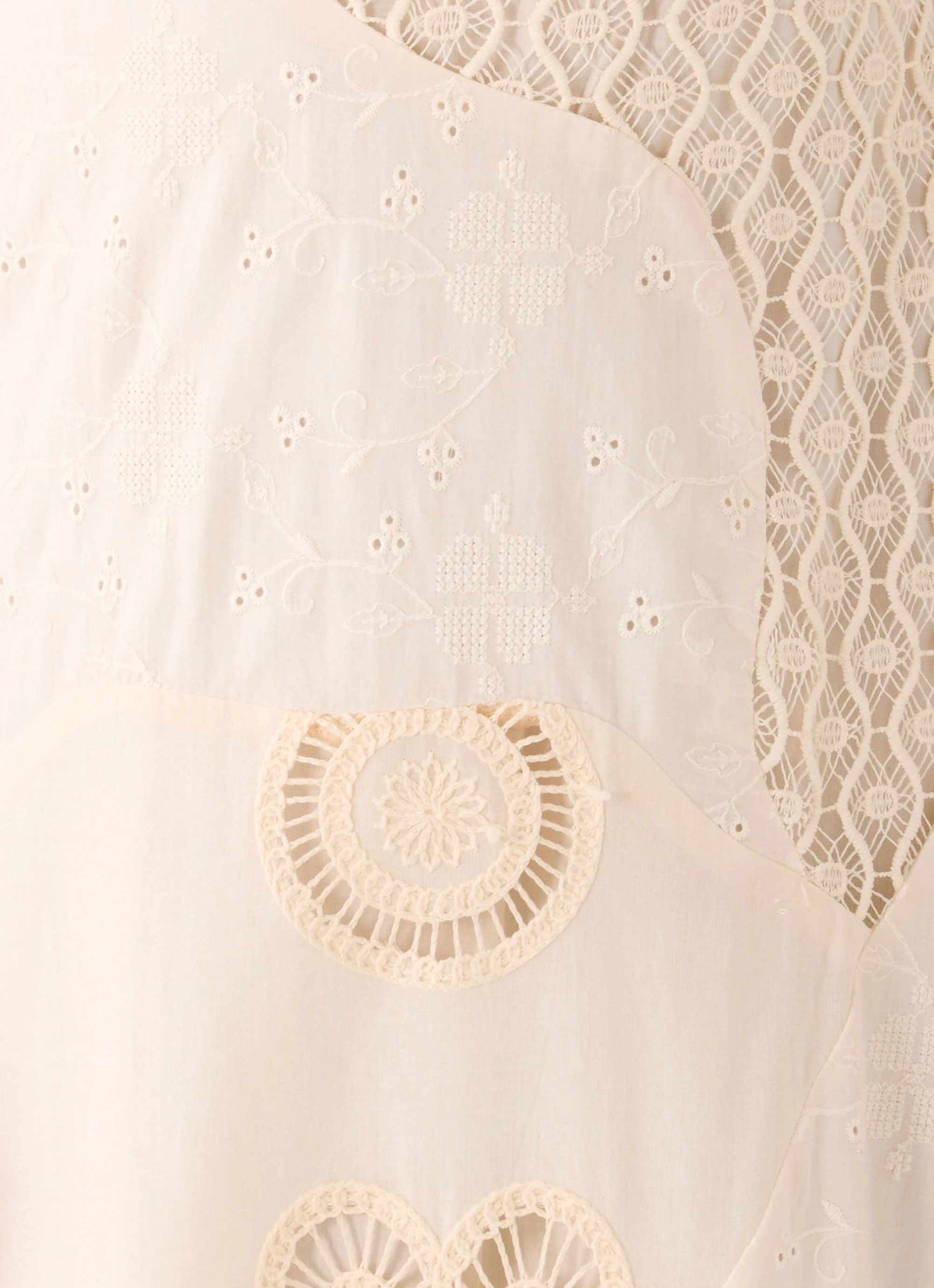 Fabienne Spliced Cotton Maxi Dress - Ivory - Image 8