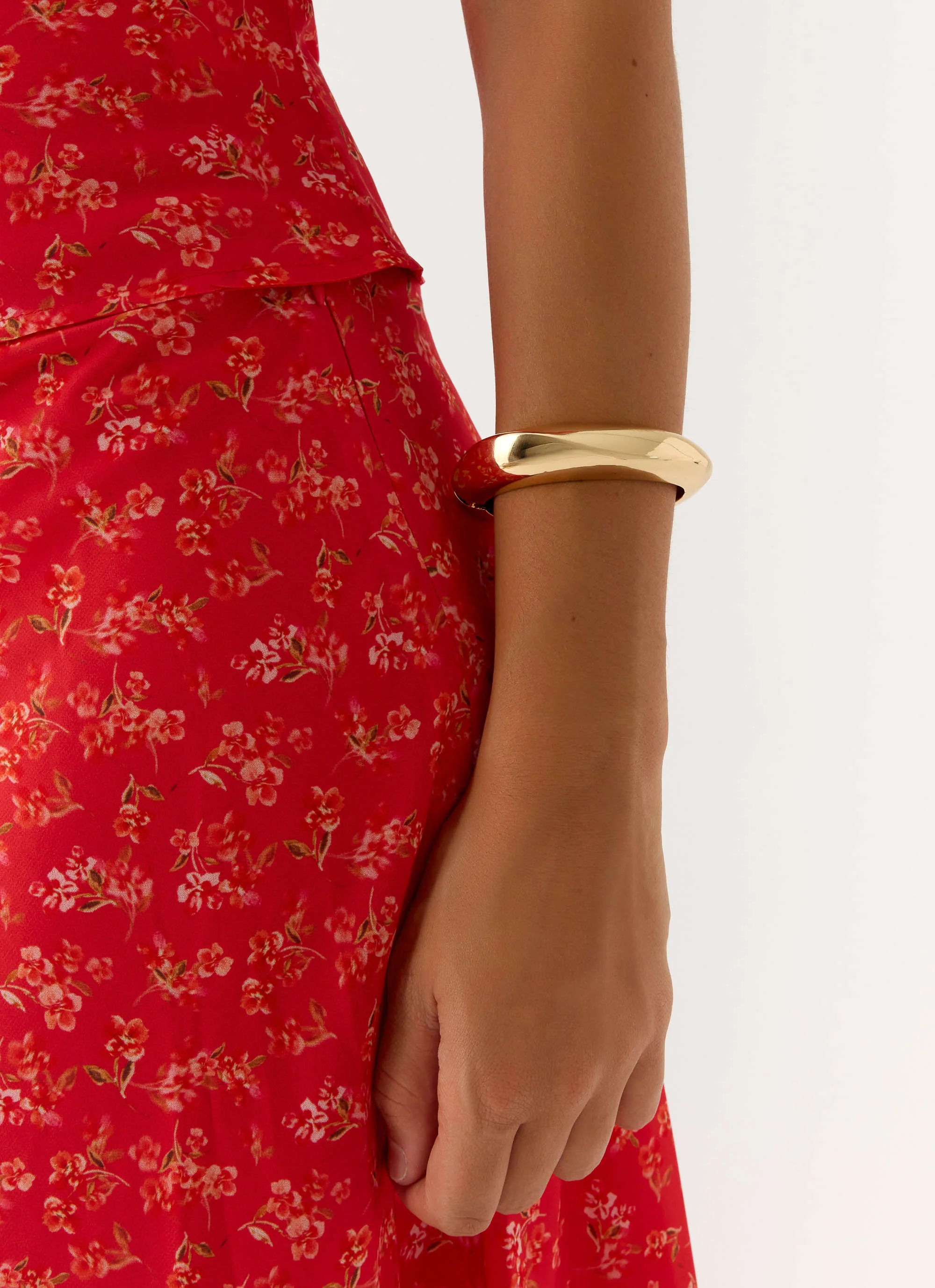Faded Bloom Bangle - Gold - Image 2