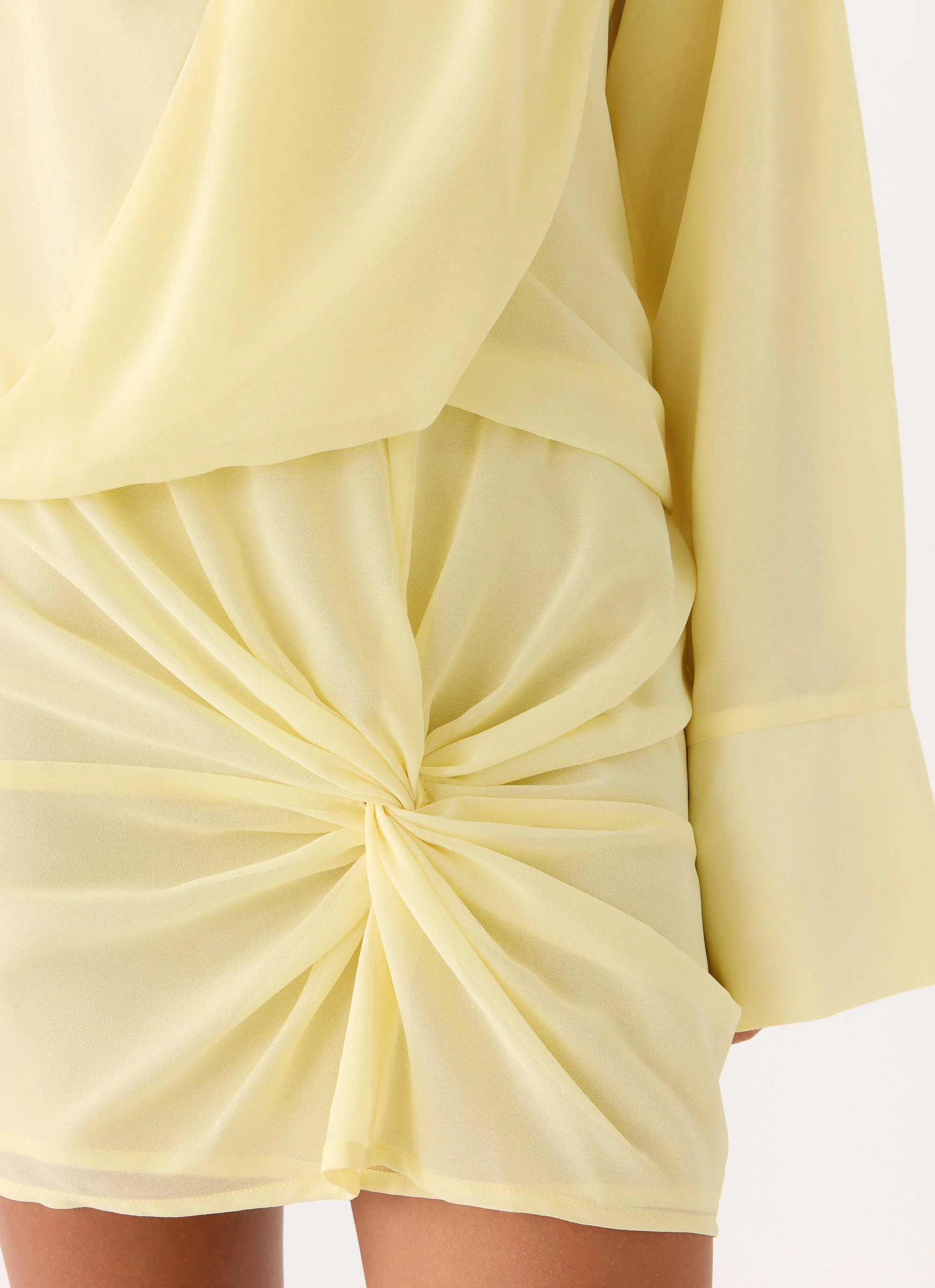 Farretti Shirt Mini Dress - Pale Yellow - Image 5