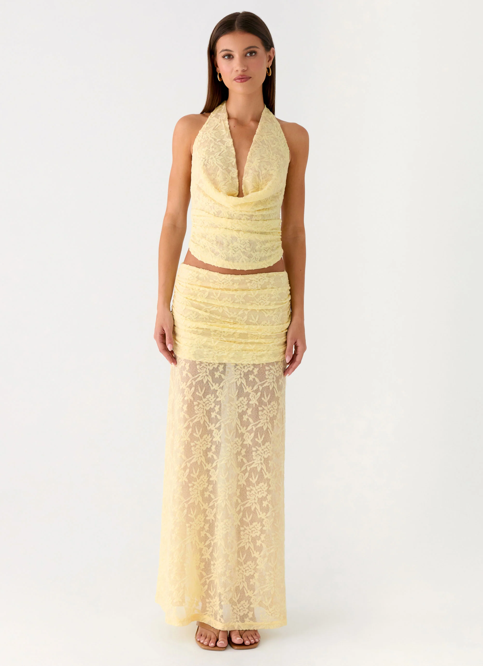 Farruko Jacquard Maxi Skirt - Butter - Image 2