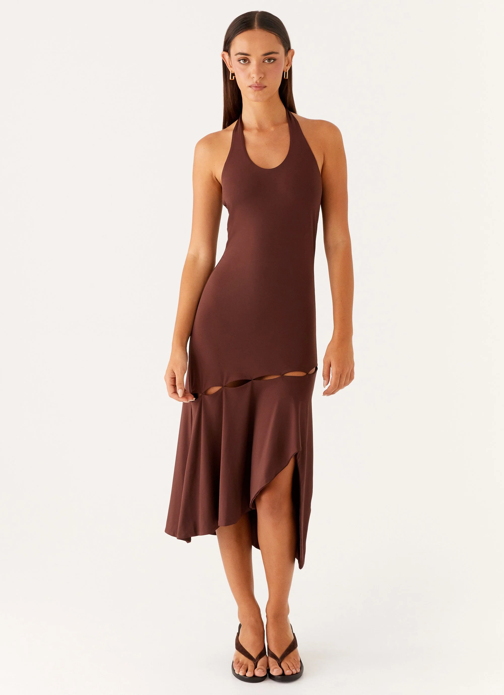 Fast Times Midi Dress - Chocolate - Image 3