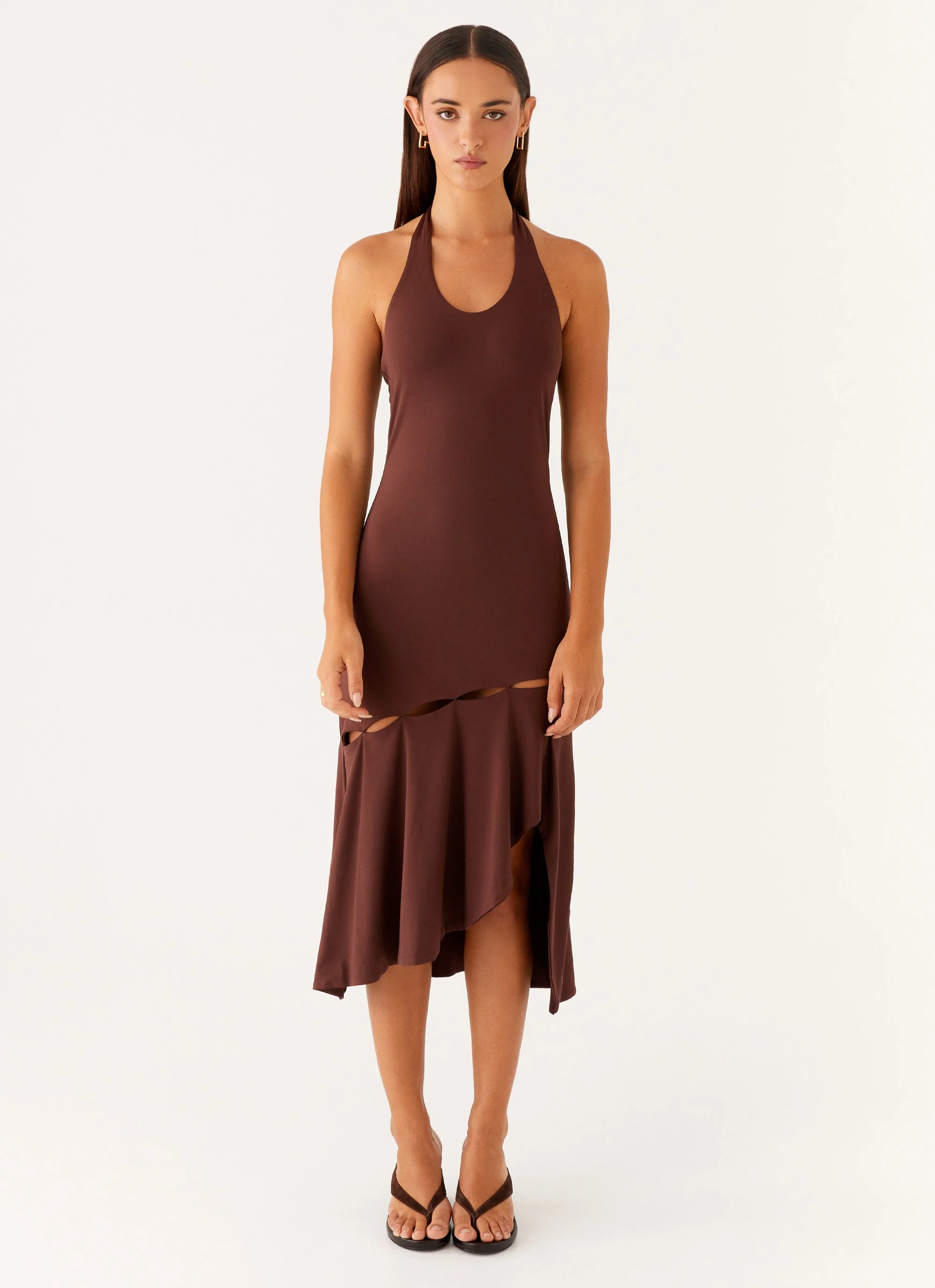 Fast Times Midi Dress - Chocolate - Image 4
