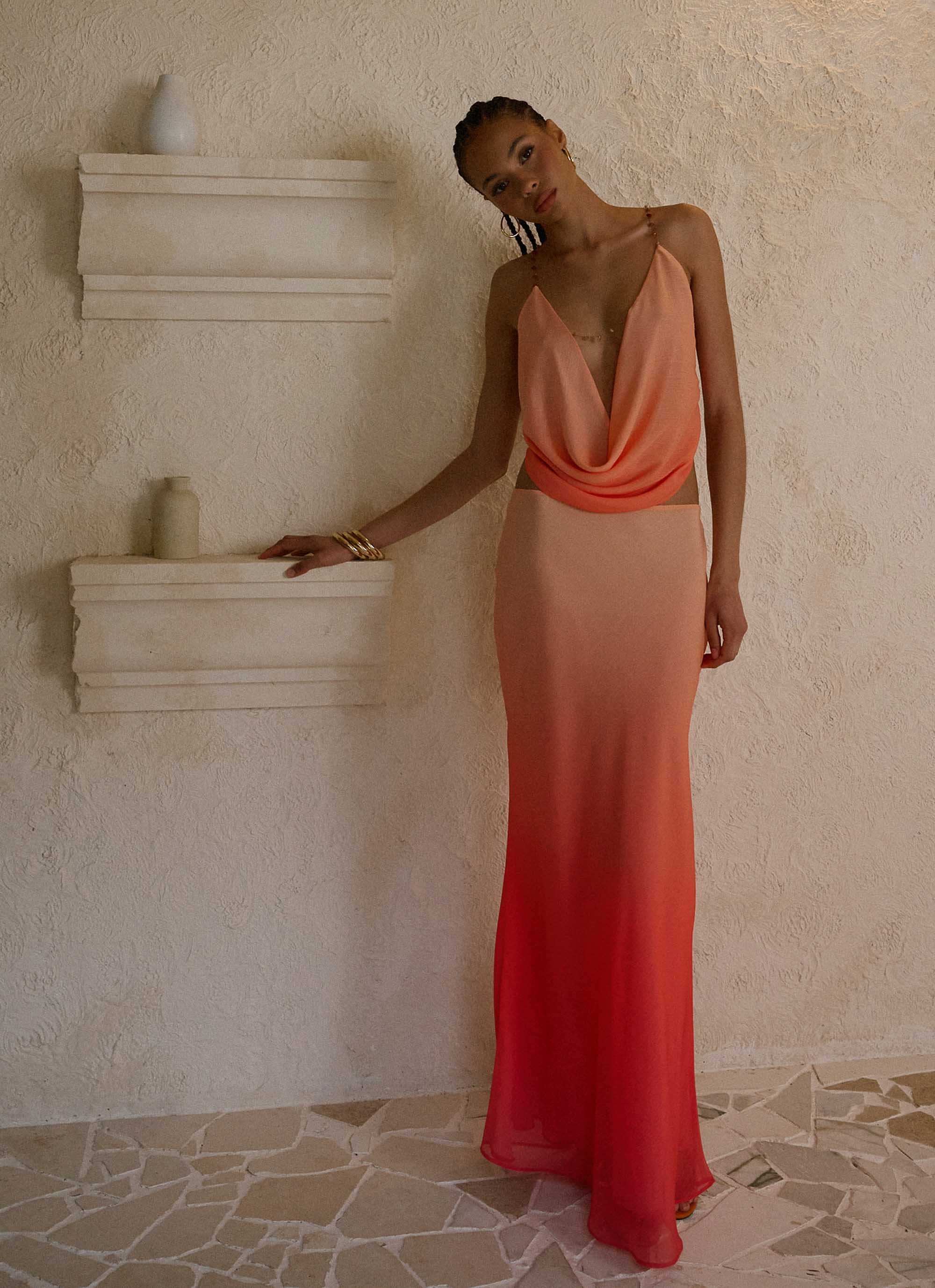Feliciana Cowl Top - Sunset Ombre - Image 3