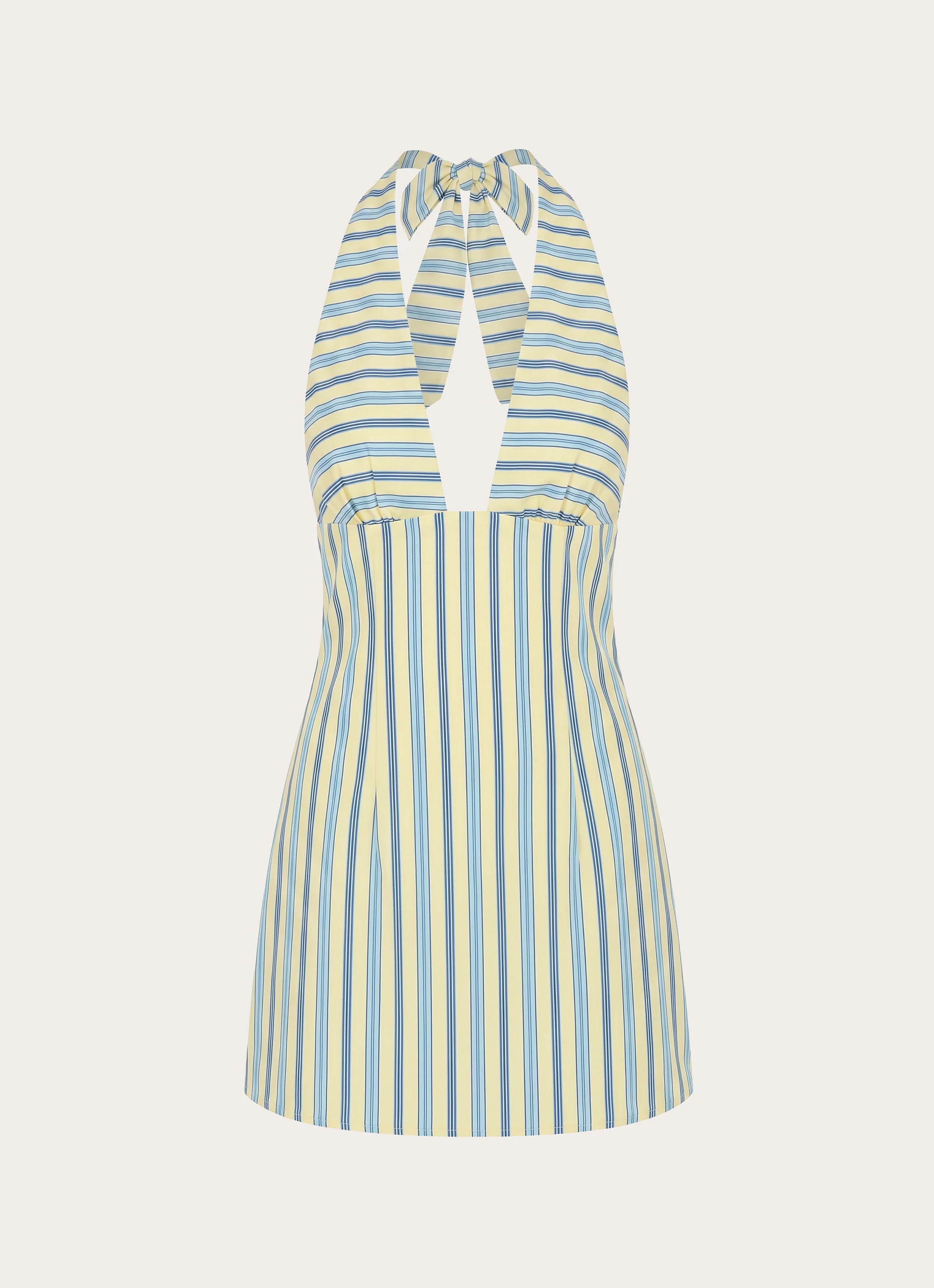 Feyric Mini Dress - Mint Banana Stripe - Image 2