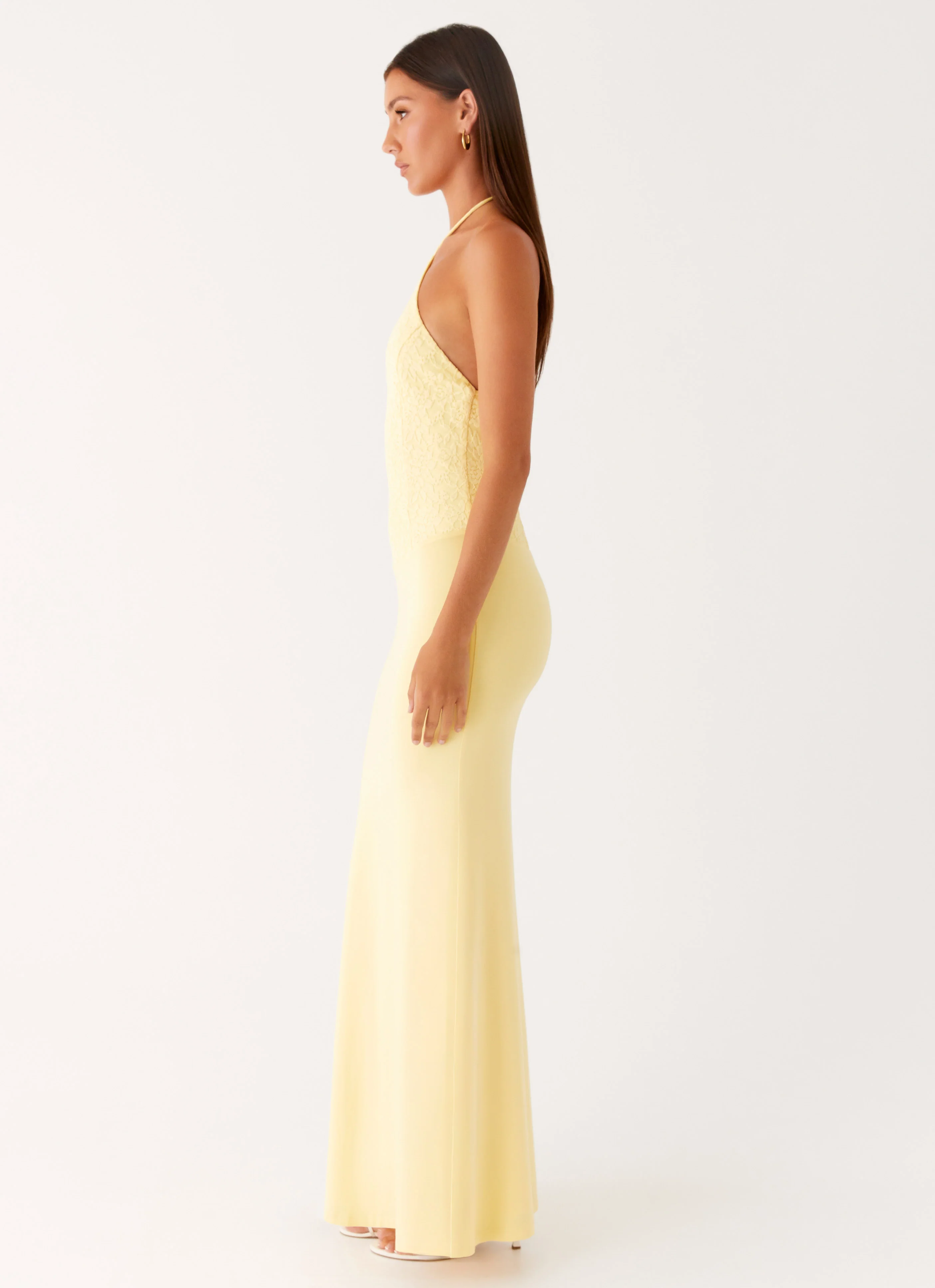Fiesta Halter Maxi Dress - Sunny Yellow - Image 3