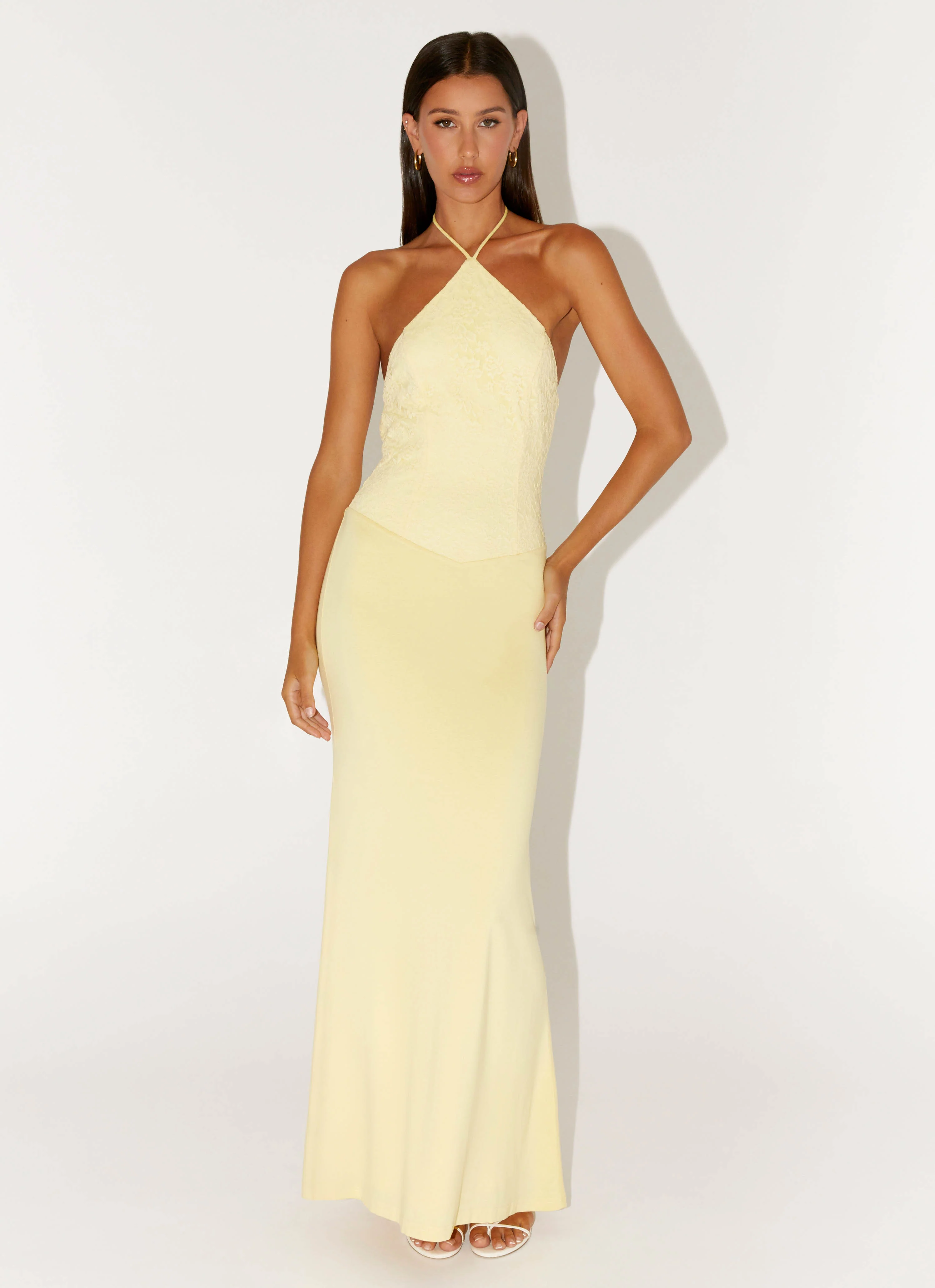 Fiesta Halter Maxi Dress - Sunny Yellow - Image 4