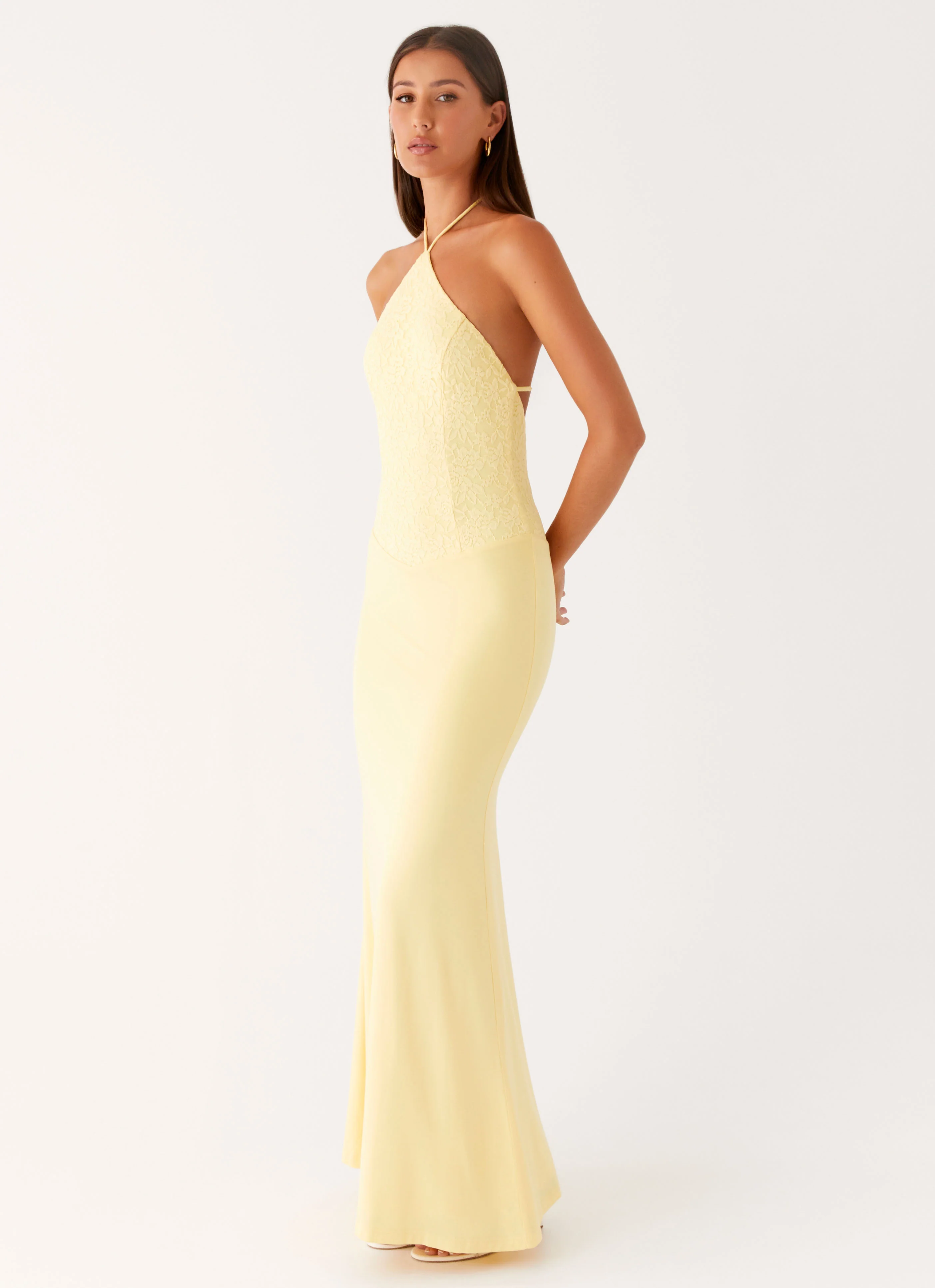 Fiesta Halter Maxi Dress - Sunny Yellow - Image 5