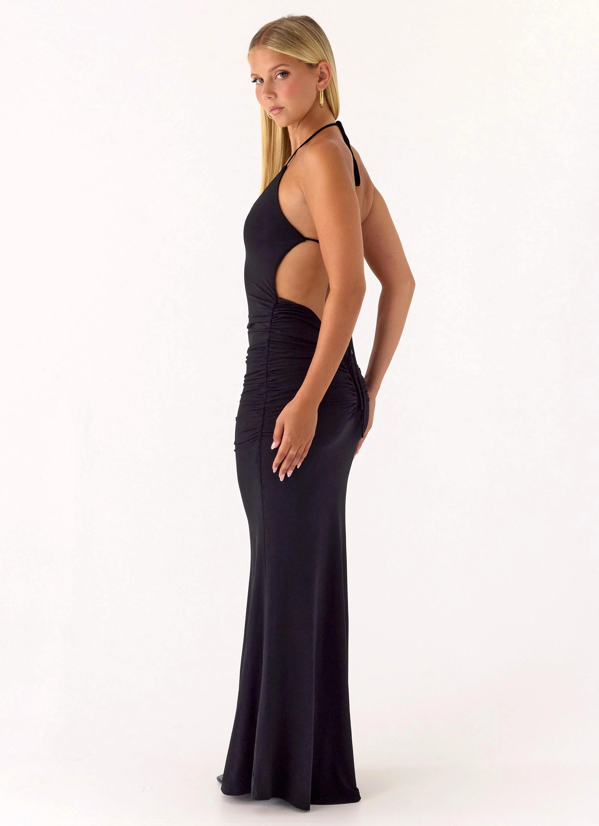 Fine By Me Maxi Dress - Black - Image 6