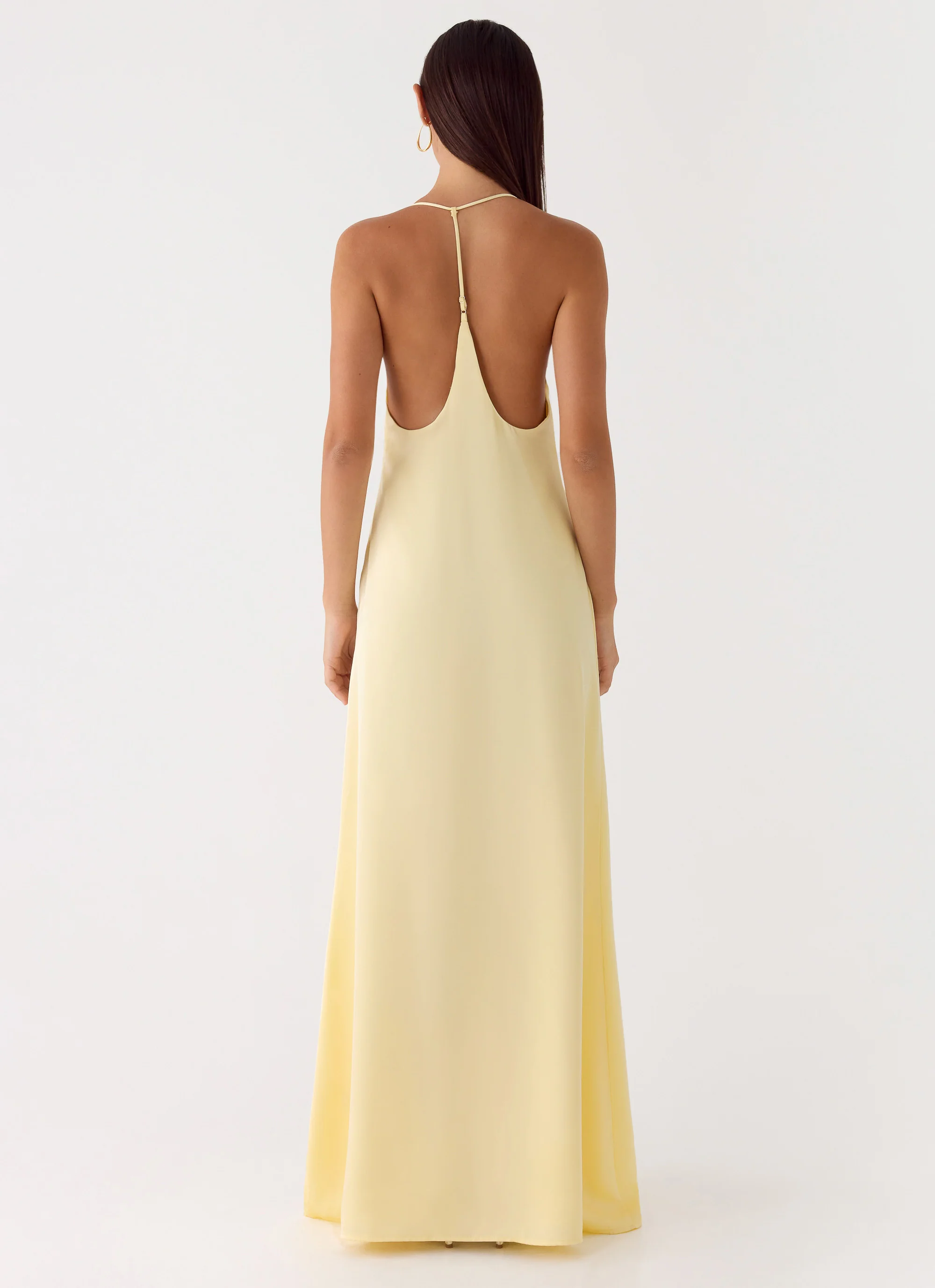 Fine Line Maxi Dress - Yellow - Image 3
