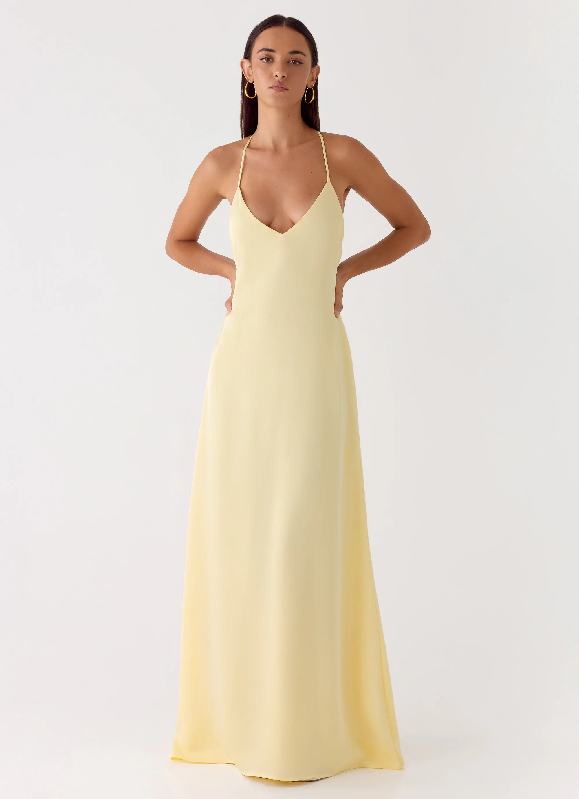 Fine Line Maxi Dress - Yellow - Image 6