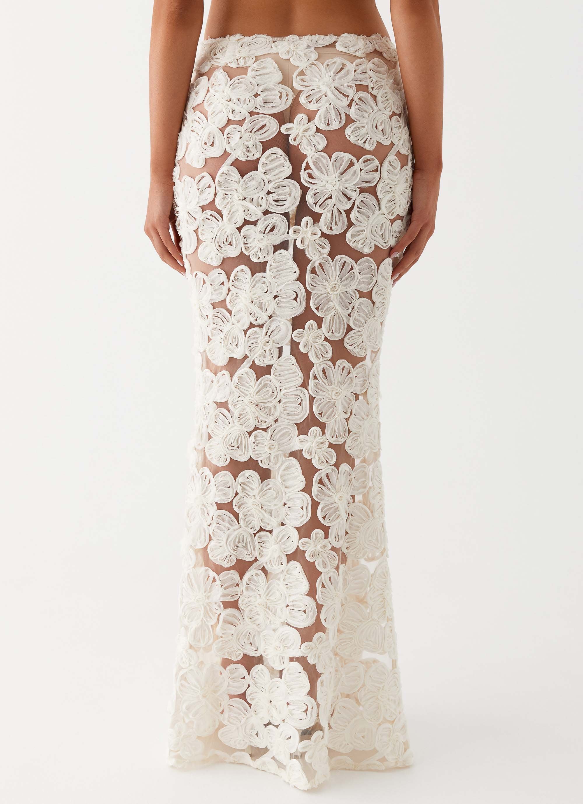 Fiorella Floret Maxi Skirt - Ivory - Image 3