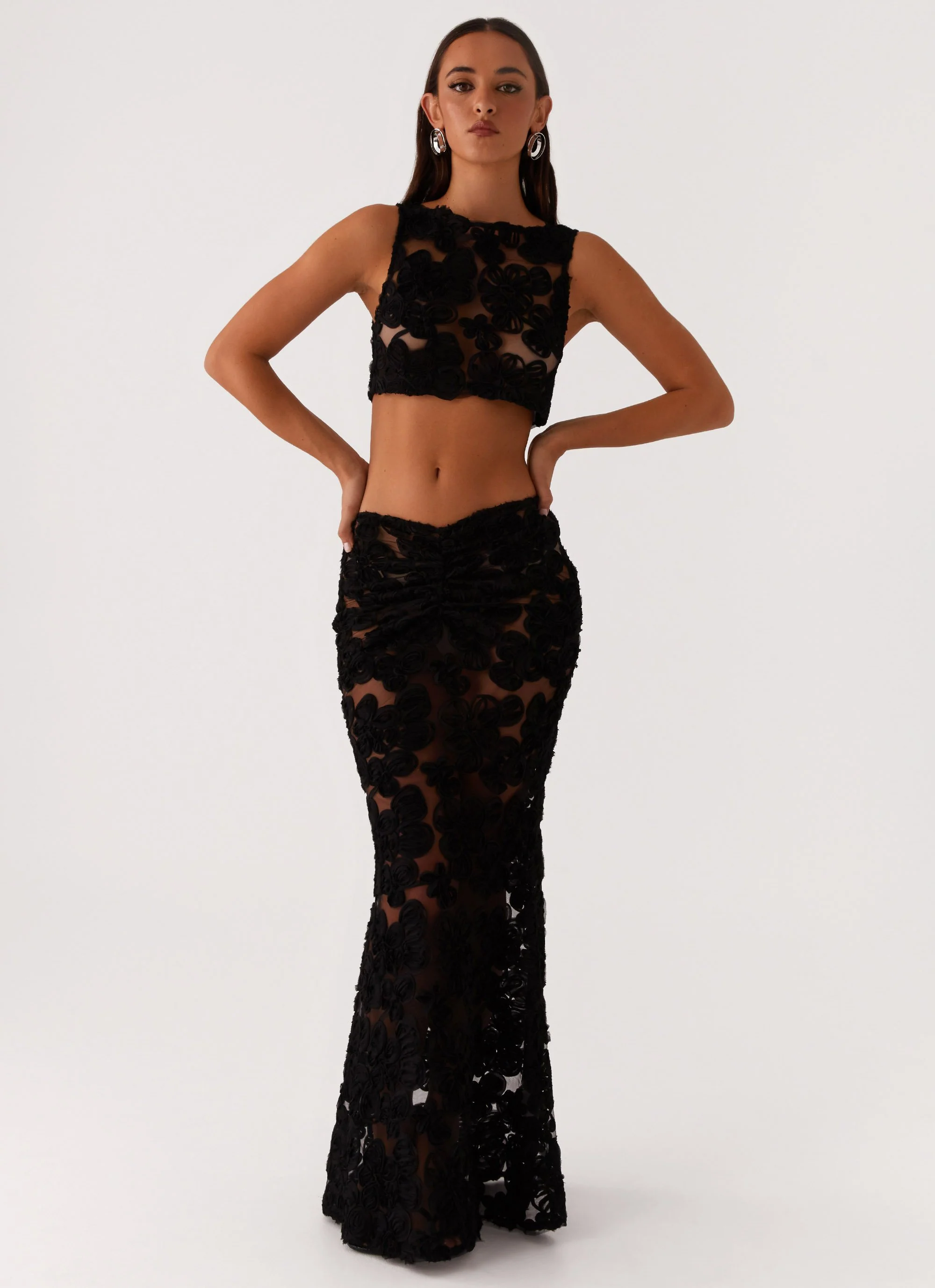 Fiorella Floret Top - Black - Image 6