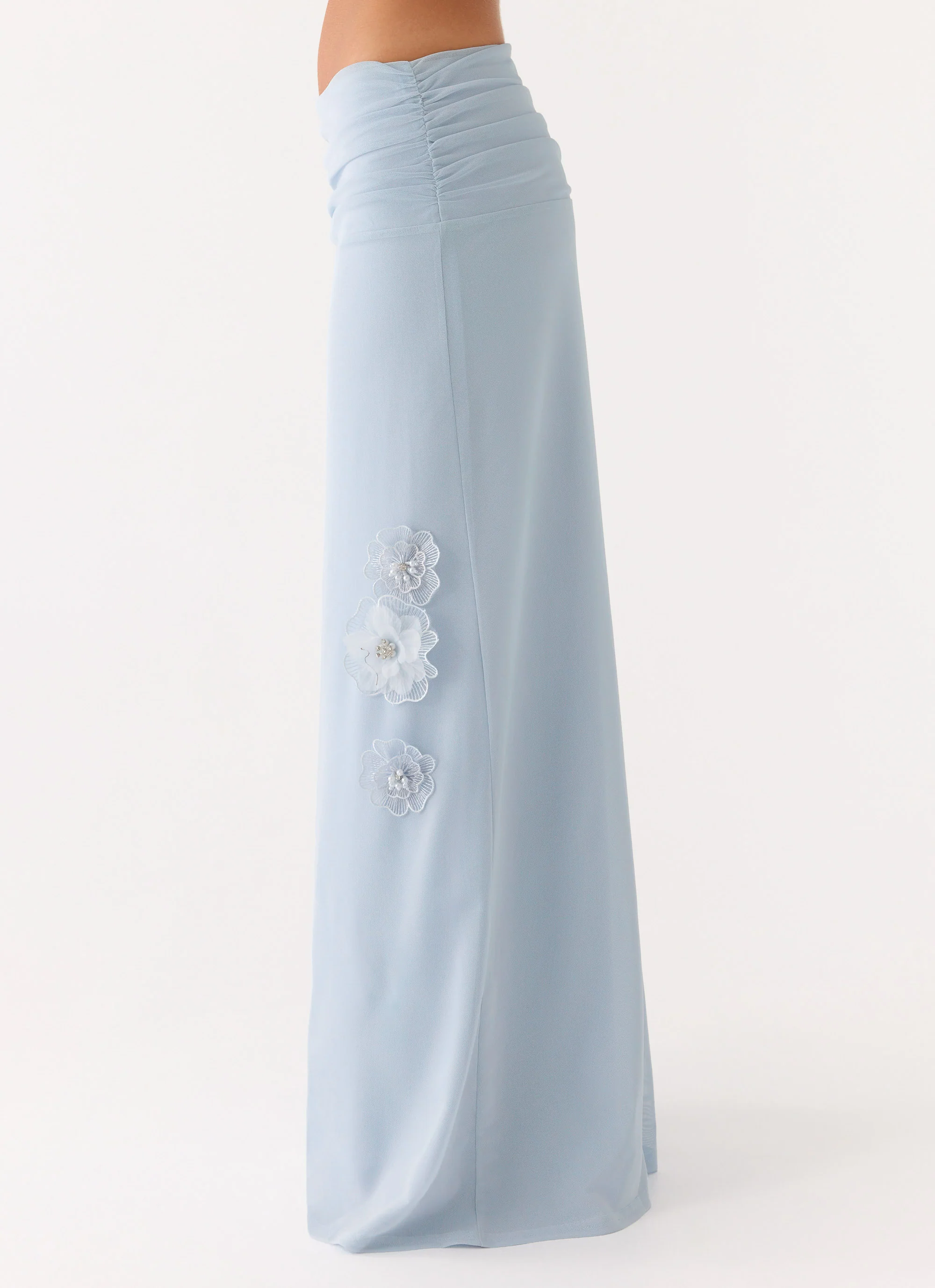 Fleur Power Maxi Skirt - Blue - Image 4
