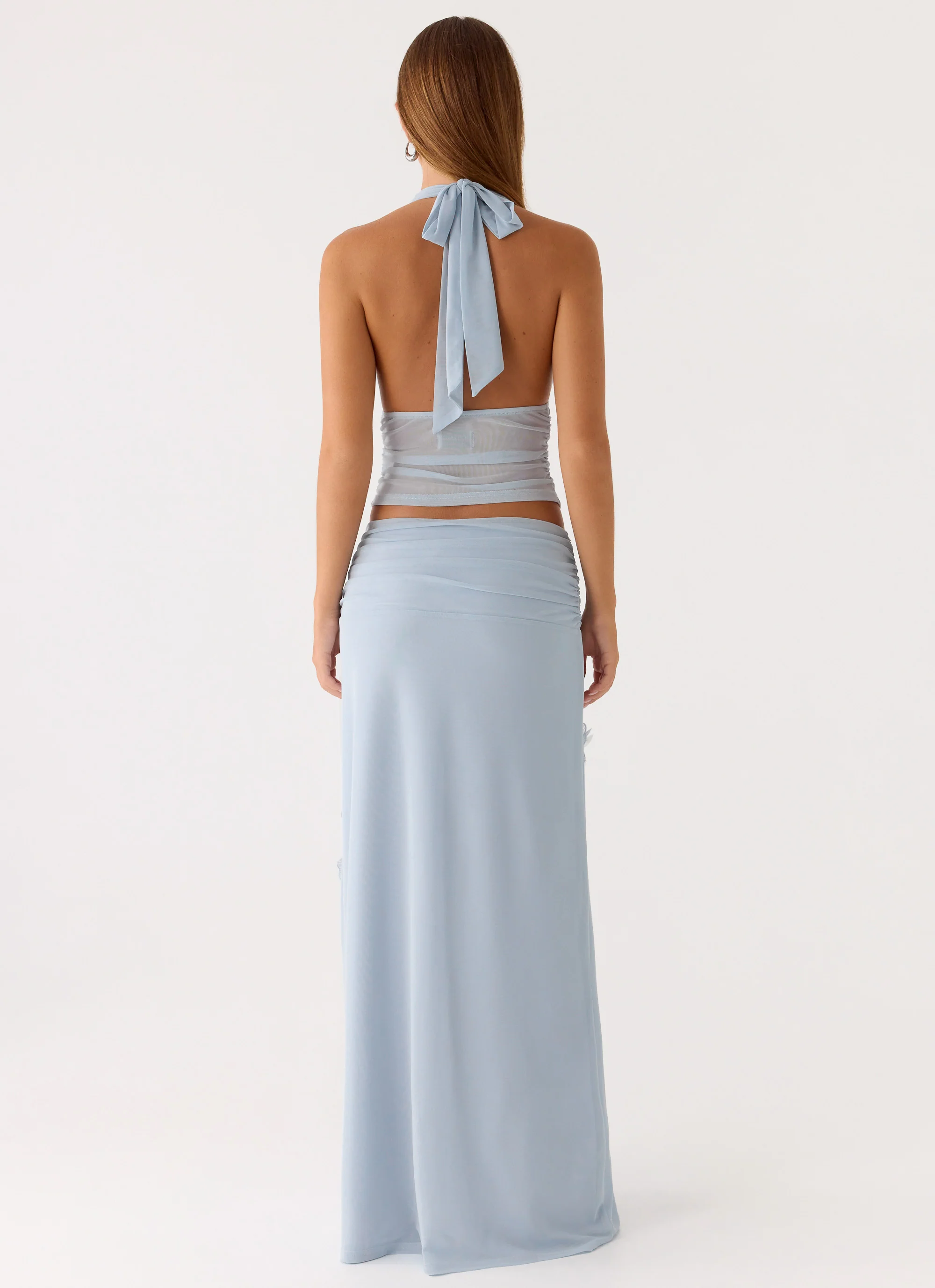 Fleur Power Maxi Skirt - Blue - Image 6