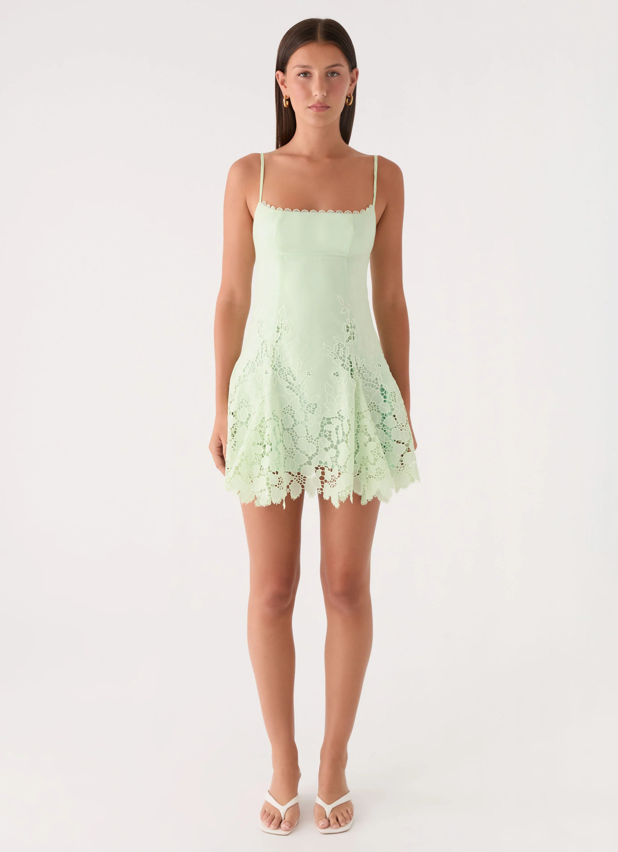 Florine Mini Dress - Pistachio - Image 4
