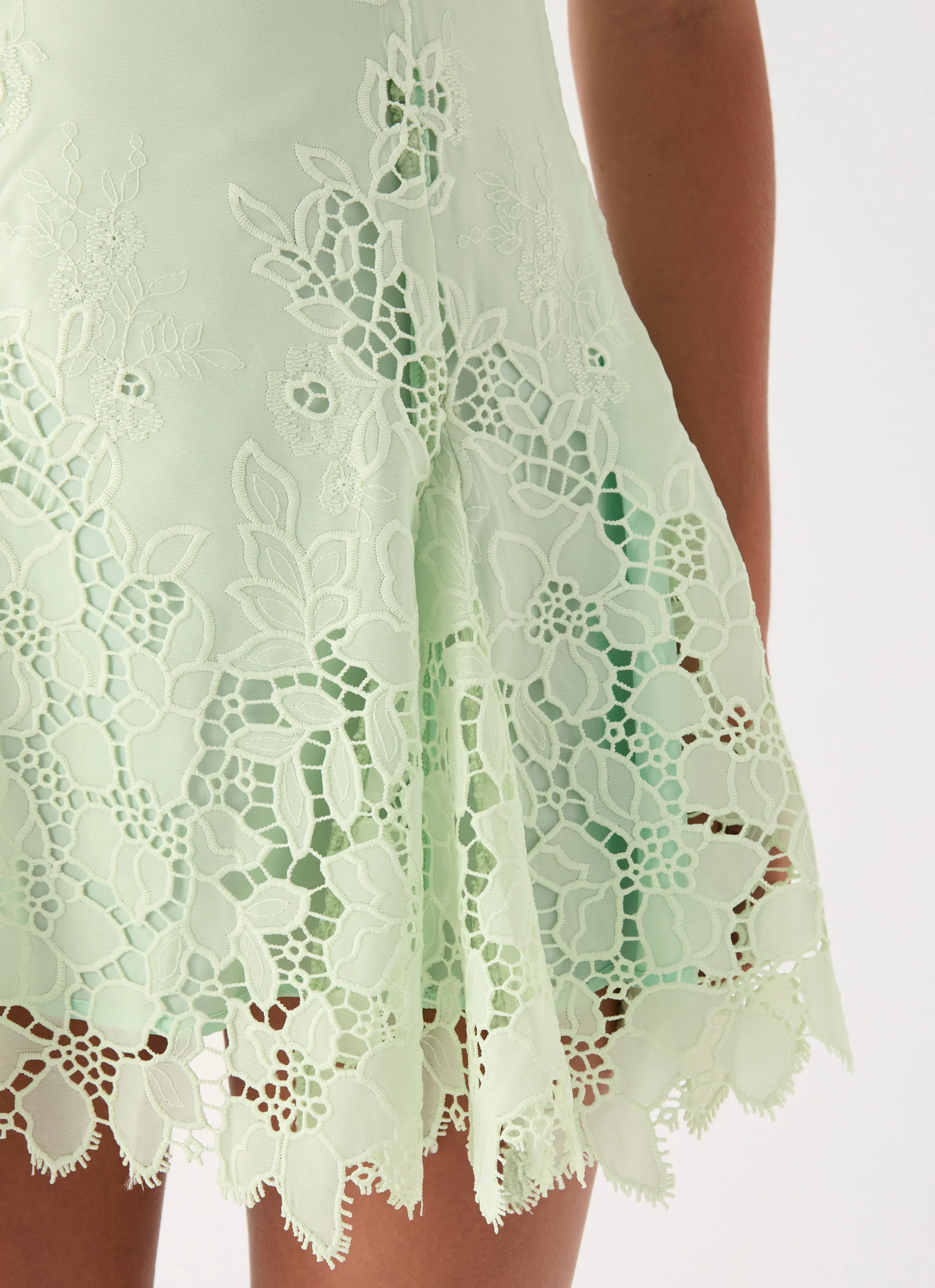 Florine Mini Dress - Pistachio - Image 6