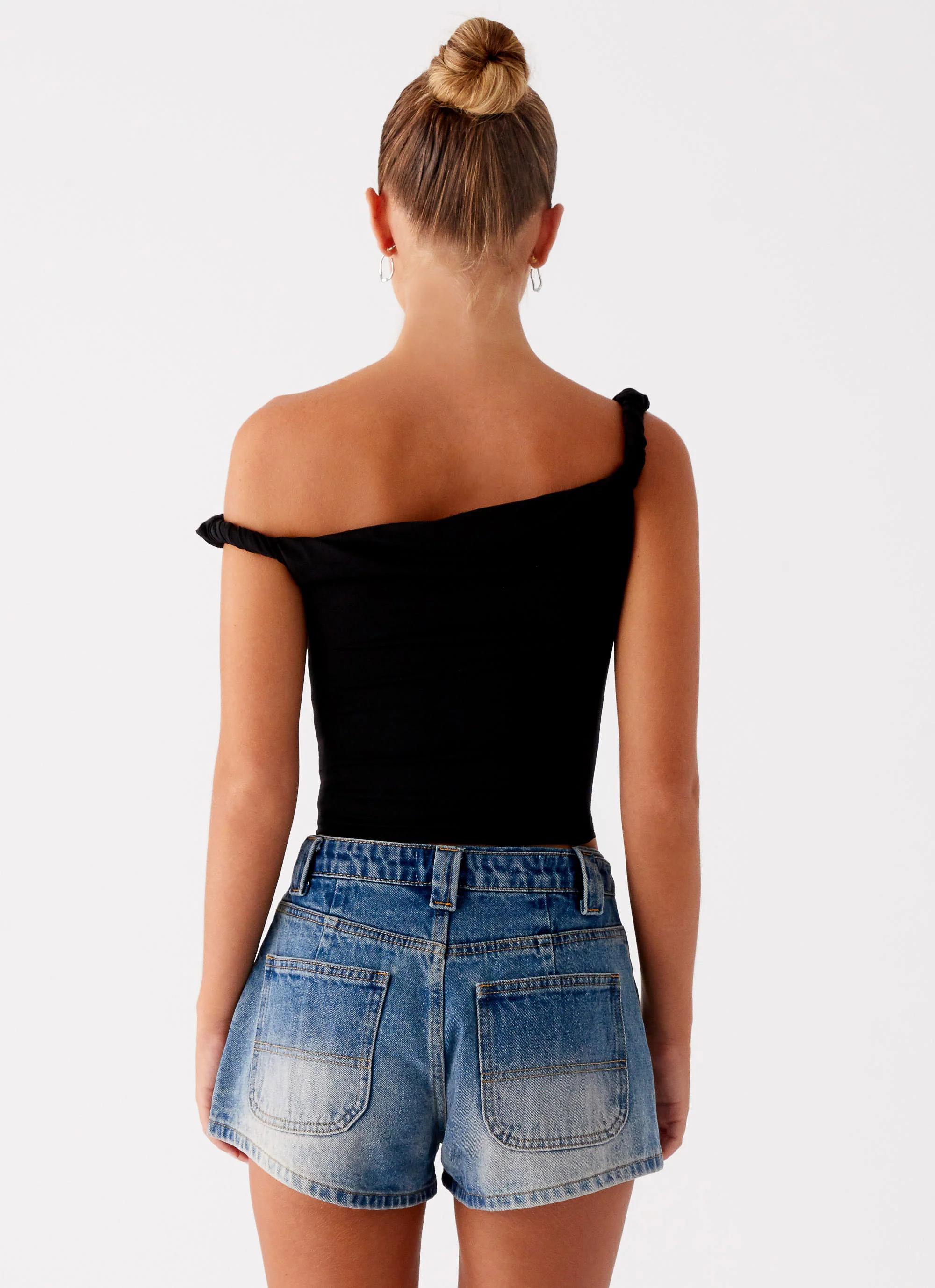 Frida Denim Shorts - Vintage Wash Blue - Image 4