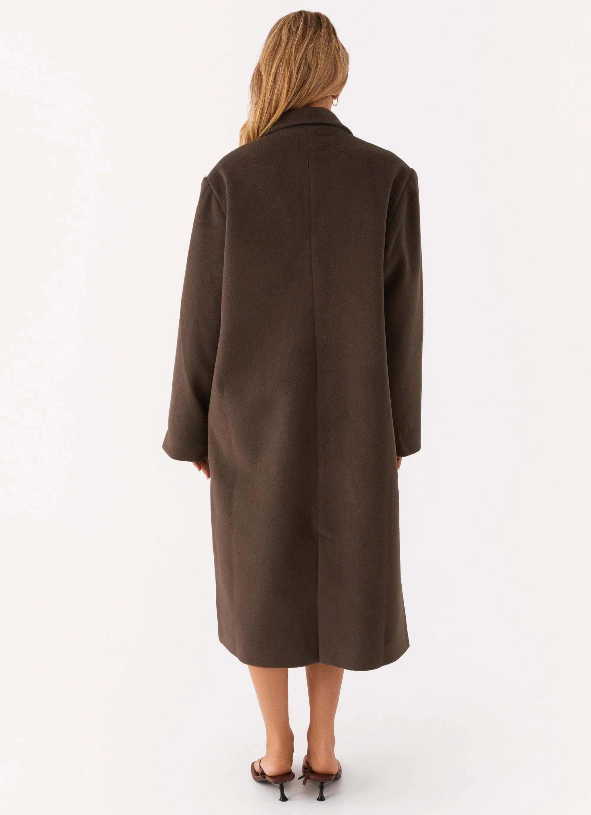 Gianni Double Breast Coat - Chocolate - Image 4
