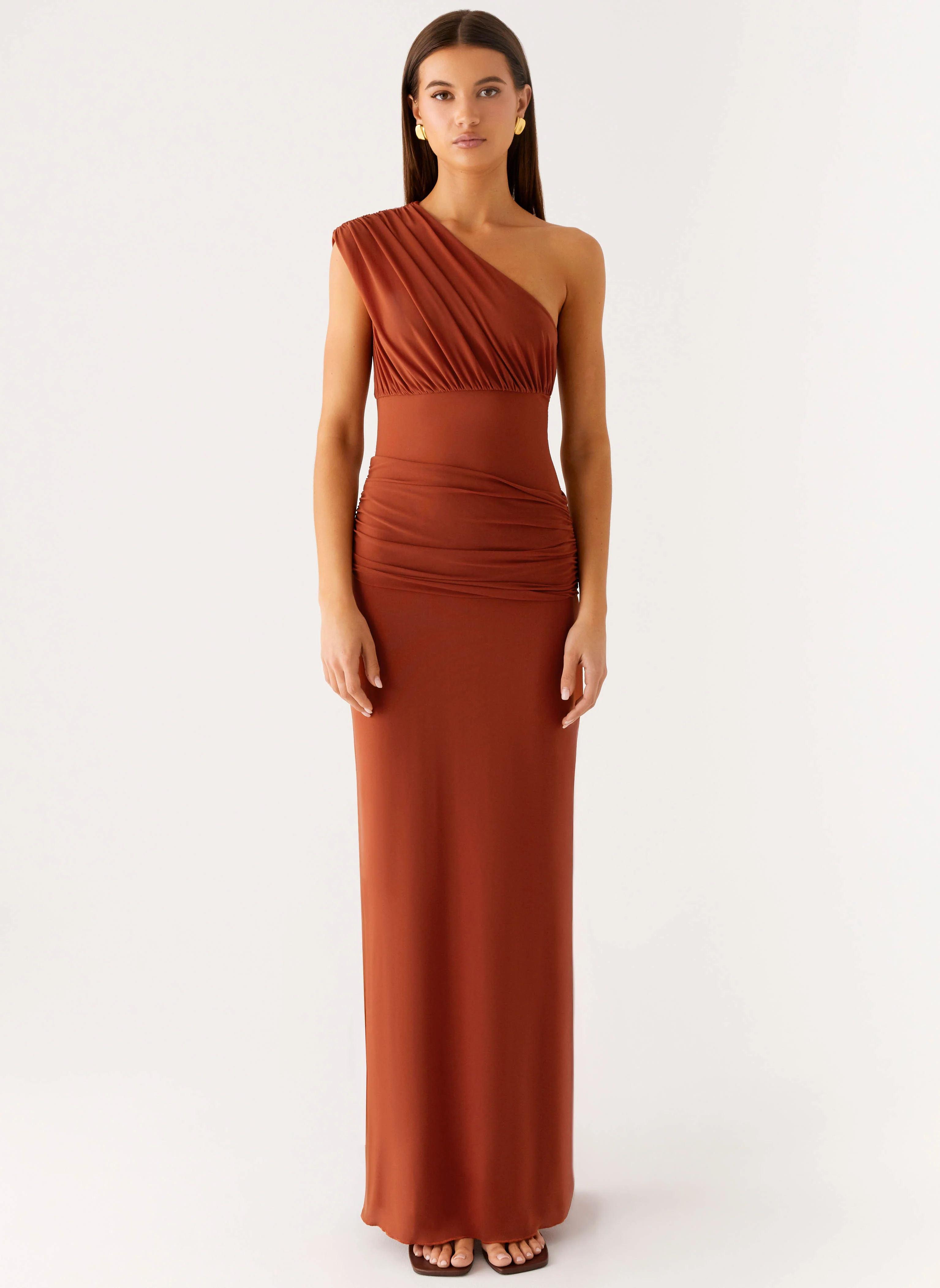 Glimmer Maxi Dress - Rust - Image 2