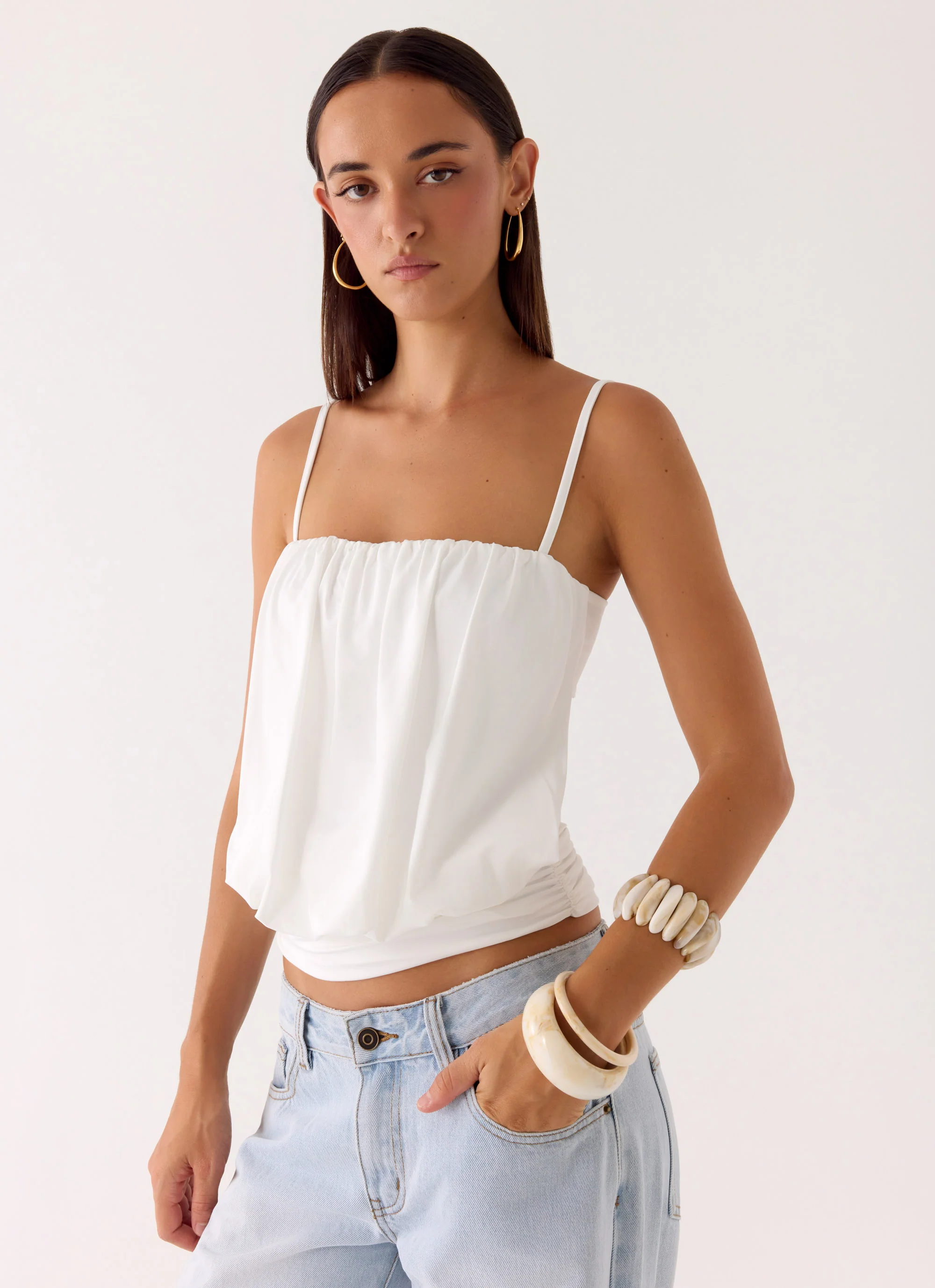Golden Arc Bangles - Ivory - Image 4
