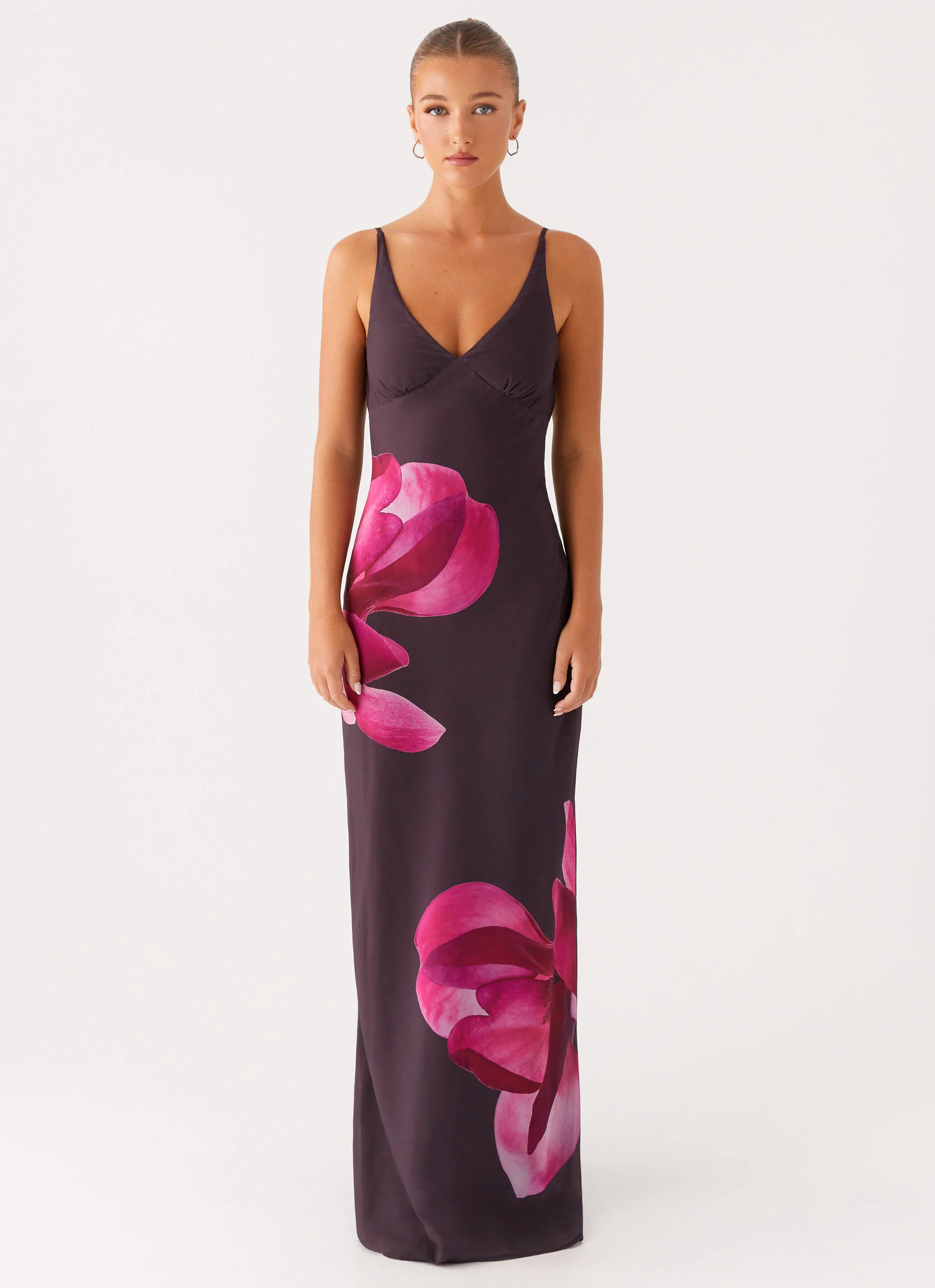 Griselda Maxi Dress - Dark Chocolate - Image 2