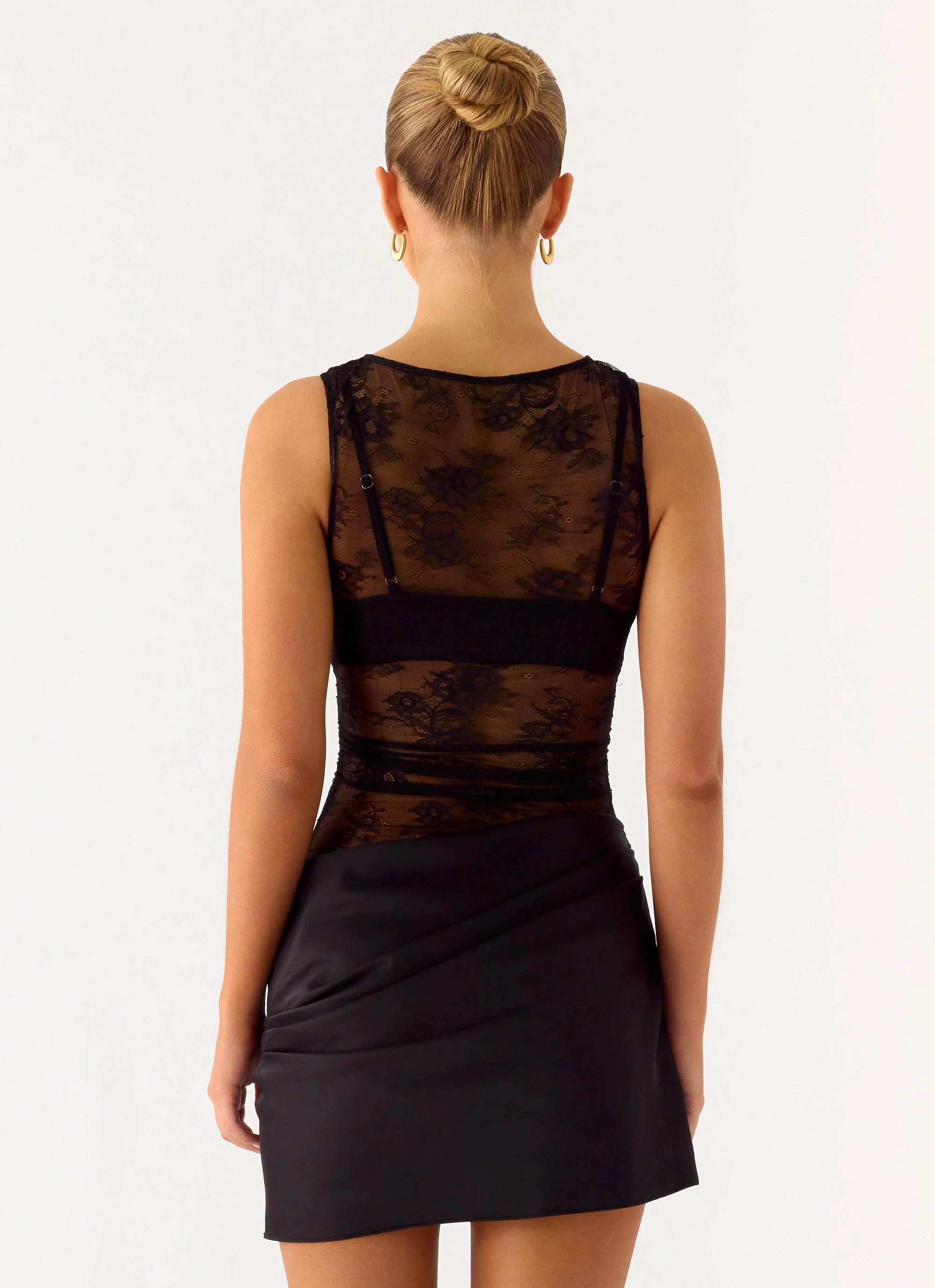 Harlem Lace Mini Dress - Black - Image 4