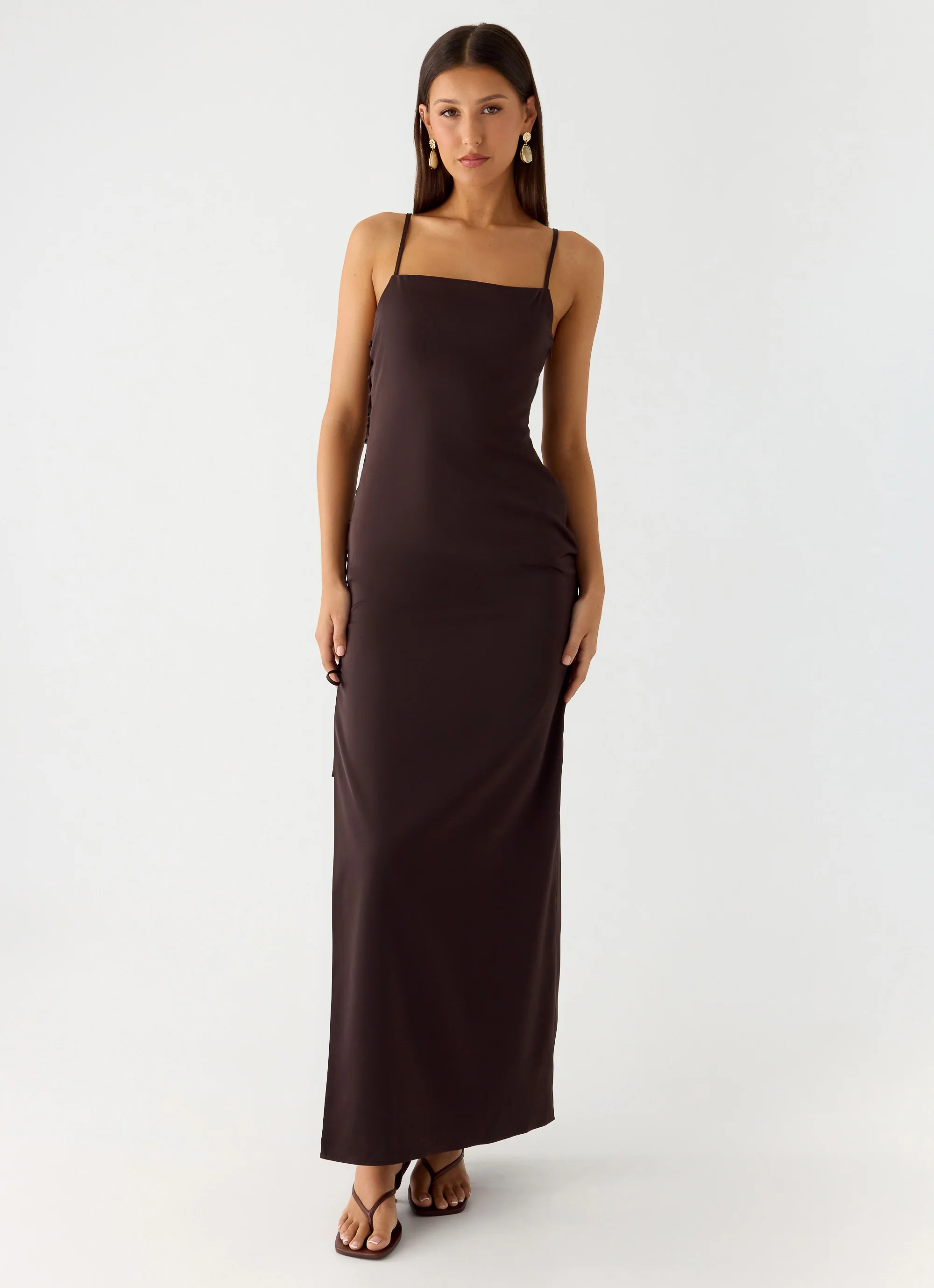 Hartwell Maxi Dress - Chocolate - Image 5